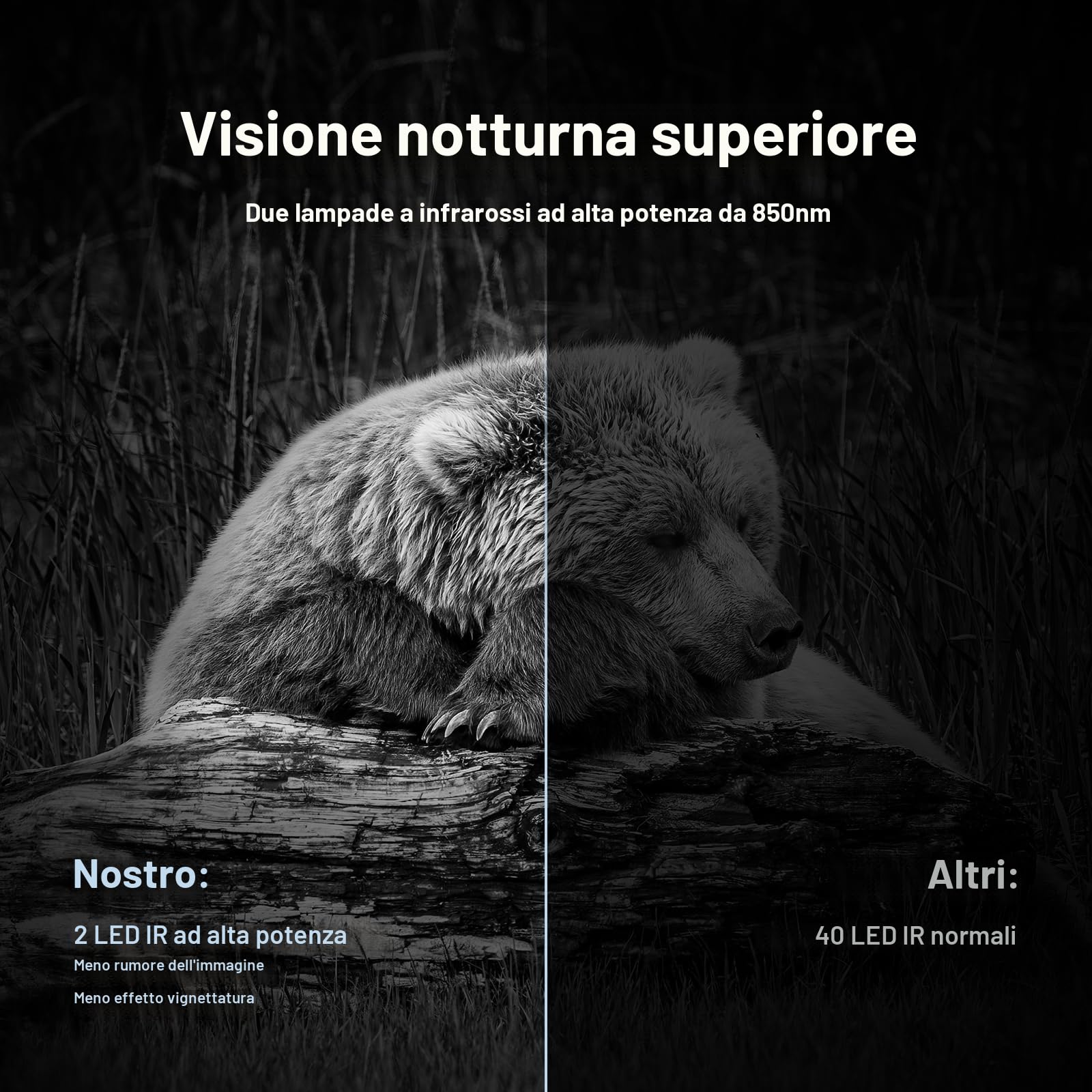 WOLFANG Fototrappola 68MP 4K 30Fps, Solare Wifi Bluetooth e App Fotocamera Caccia con Batteria Ricaricabile da 5200mAh, Visione Notturna Impermeabile IP66, Tempo di Scatto 0,1s