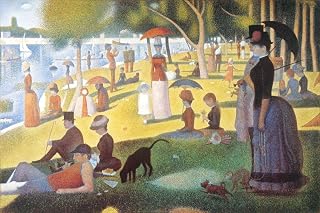 BUY ART FOR LESS Officially Licensed A Sunday Afternoon on the Island of La Grande Jatte A River Bank by Georges Seurat Art Poster - 24 x 36 Inch - Decorative Print - Poster Paper - Ready to Frame