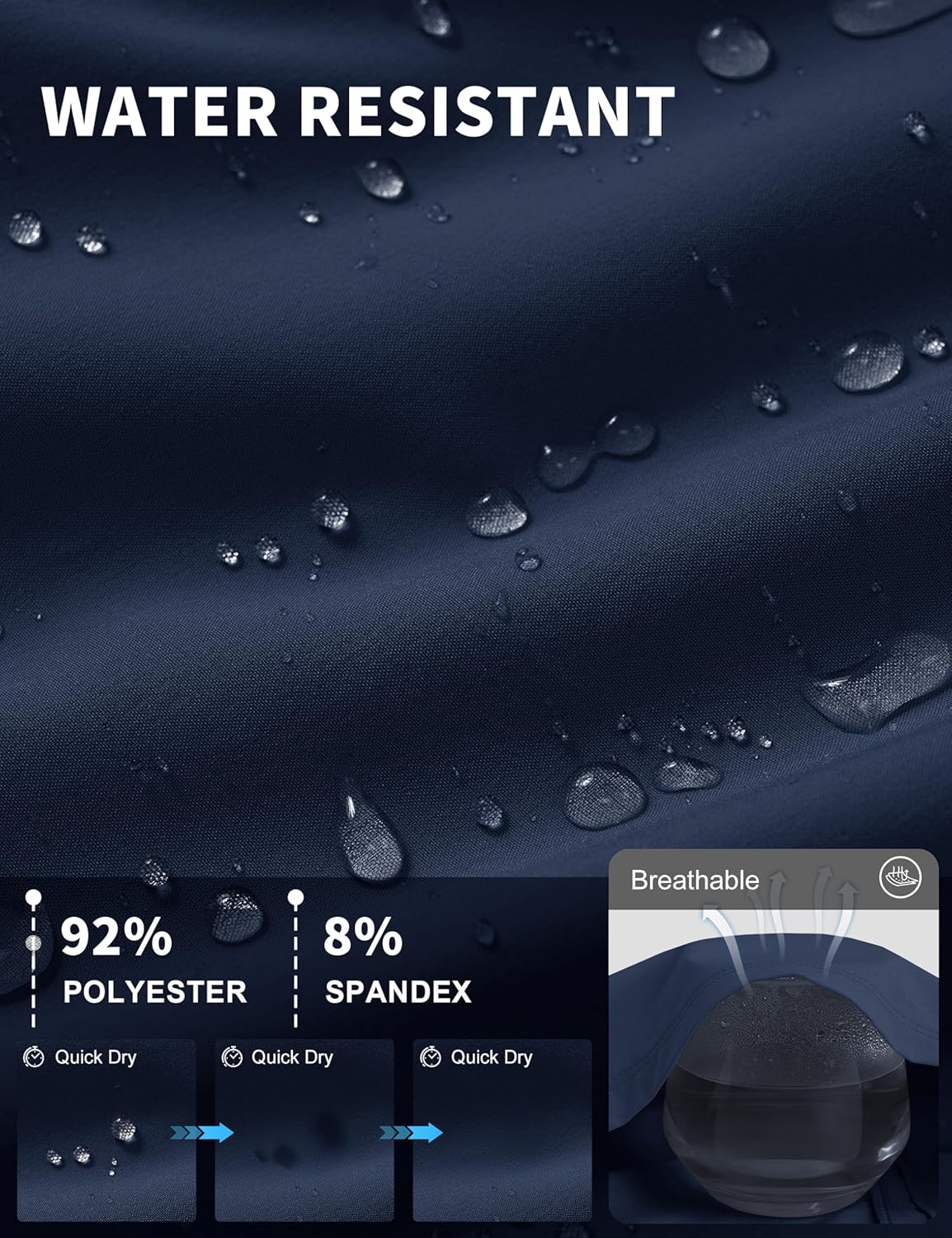 MAGCOMSEN Women's Hiking Capri Pants UPF 50+ Lightweight Quick Dry Casual Golf Cargo Crop Pants with 5 Pockets Summer - Image 6