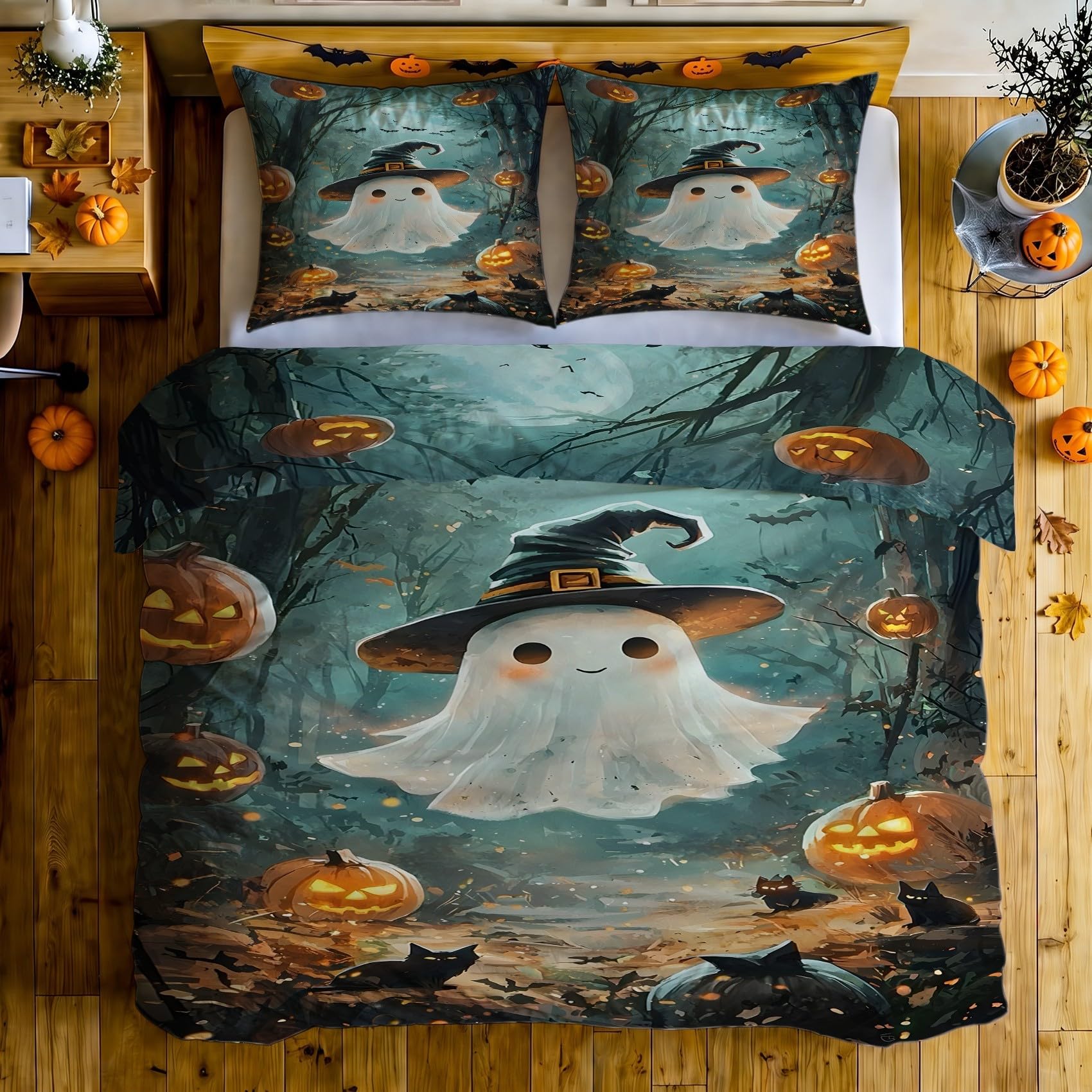 Generisch Geisterhexe Bettwäsche 200x200 3tlg Schlafzimmer Deko