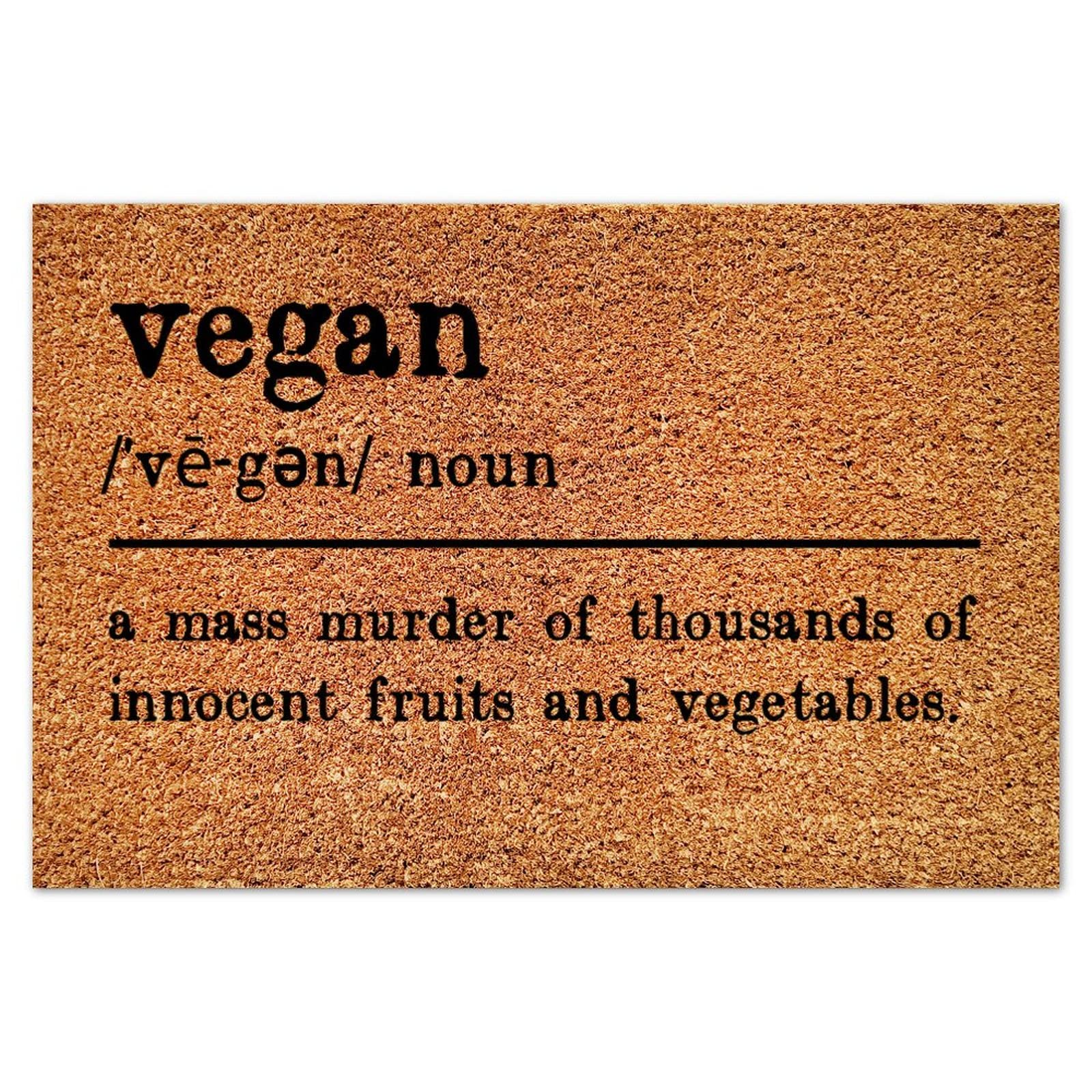 Amazon.com: JuneLucky Vegan Definition Dictionary Word Meaning Natural Coir  Door Mat Non-Slip for Floor Entrance Indoor Outdoor Home Decor 16x24 Inch  Rectangular Welcome Doormat Entry Coir Mat Rug : Patio, Lawn &