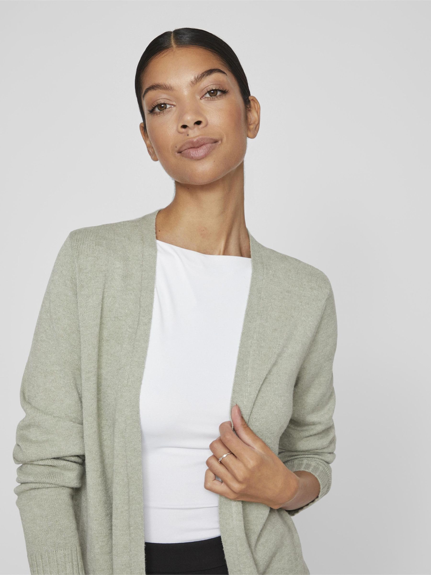 Vila Kardigan Kobiety Viril Open L/S Knit kardigan - Noos