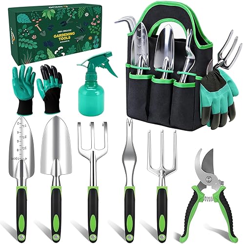 Garden Tools Set - Rust-Proof Aluminum Gardening Tools Set with