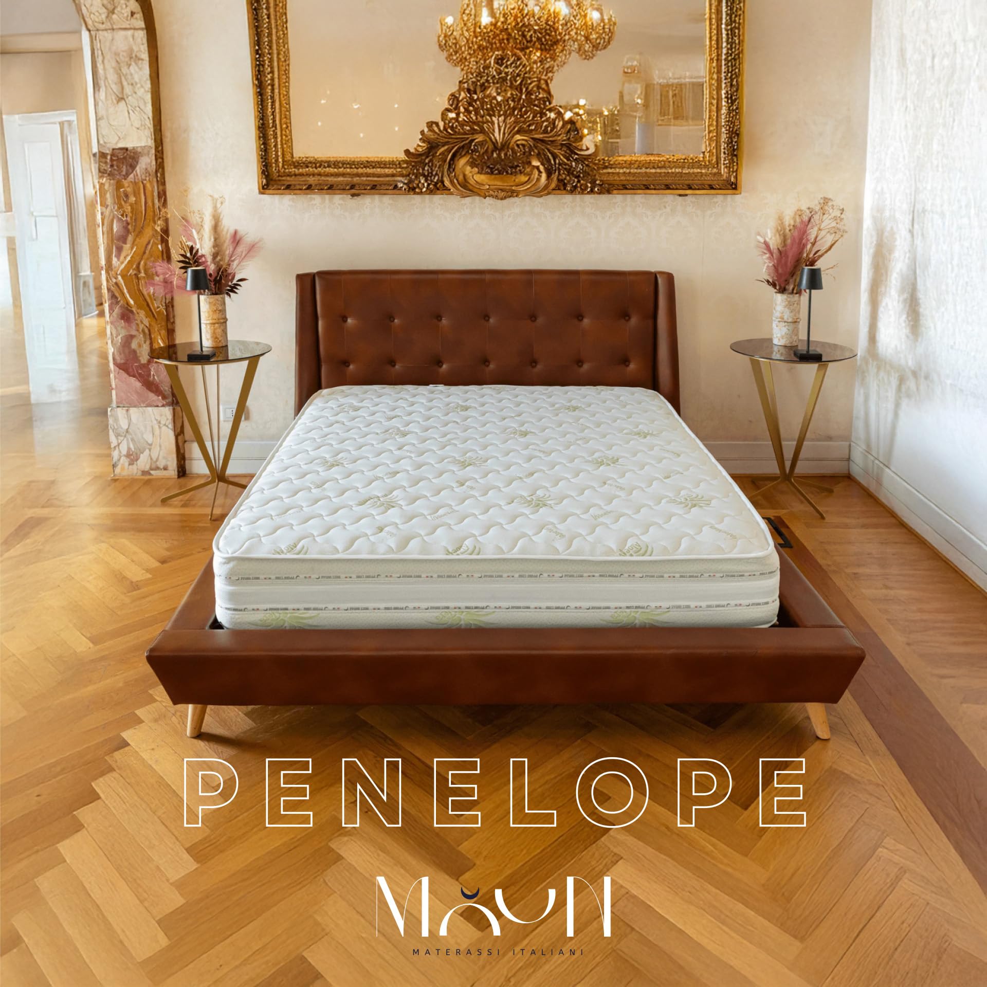 MUUN – Materasso Matrimoniale Memory Foam, 160x190, H 26 cm, Rivestimento Sfoderabile con Aloe Vera, Mod. PENELOPE, Ortopedico, Ipoallergenico, Antibatterico, Garantito 20 Anni