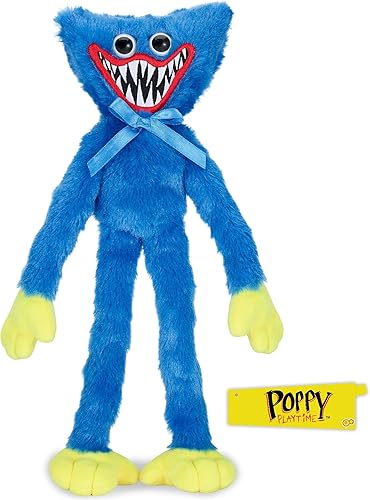 Poppy Playtime - Peluche Scary Huggy Wuggy (felpa mediana de 14 pulgadas, serie 1) [Producto oficial]