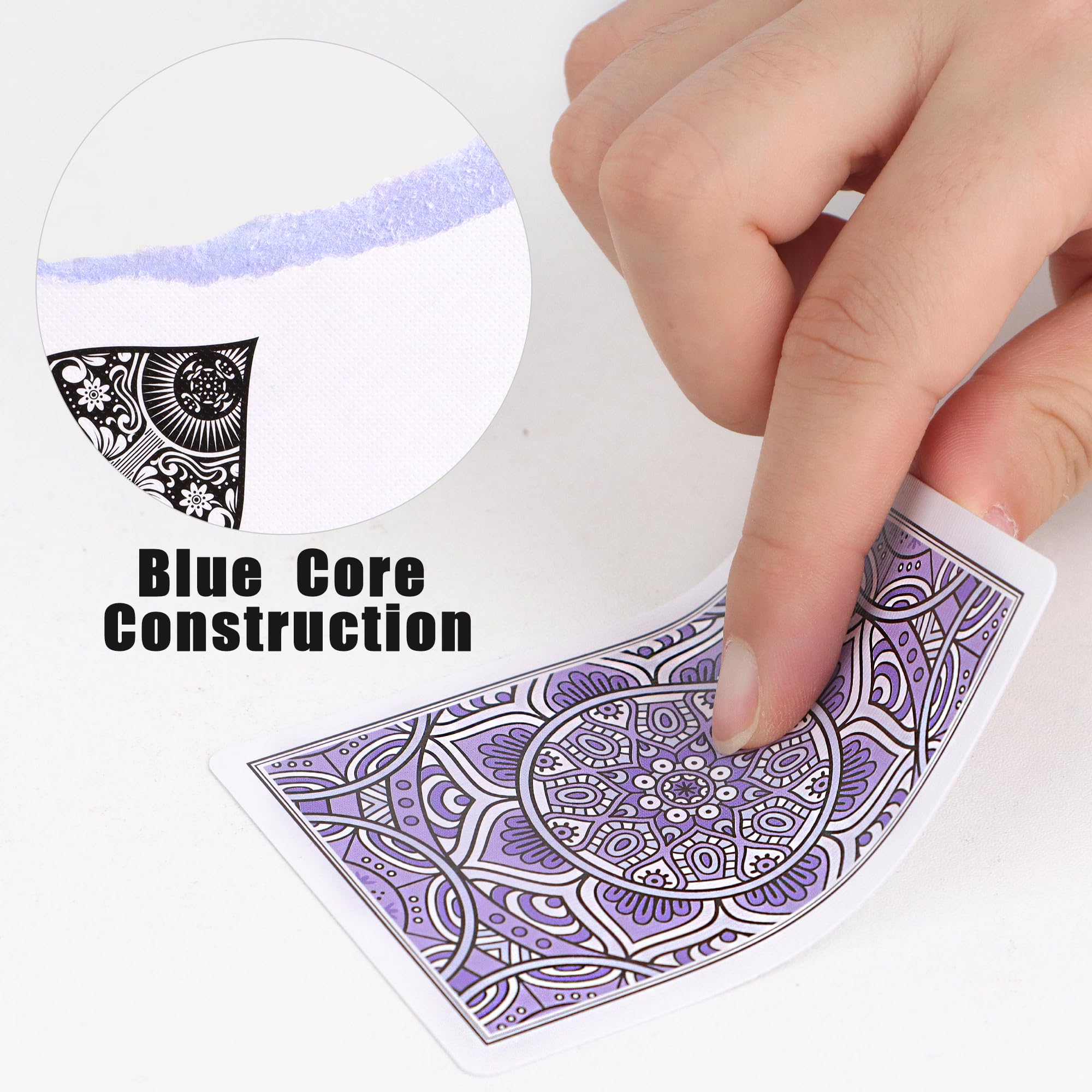 Aomaic Playing Cards 2 Decks of Cards Standard Index Pack of Cards Deck Poker Cards Multipack for Adults Easy Shuffle Unique Design for Card Game Pinochle Bridge Cartas - Image 4