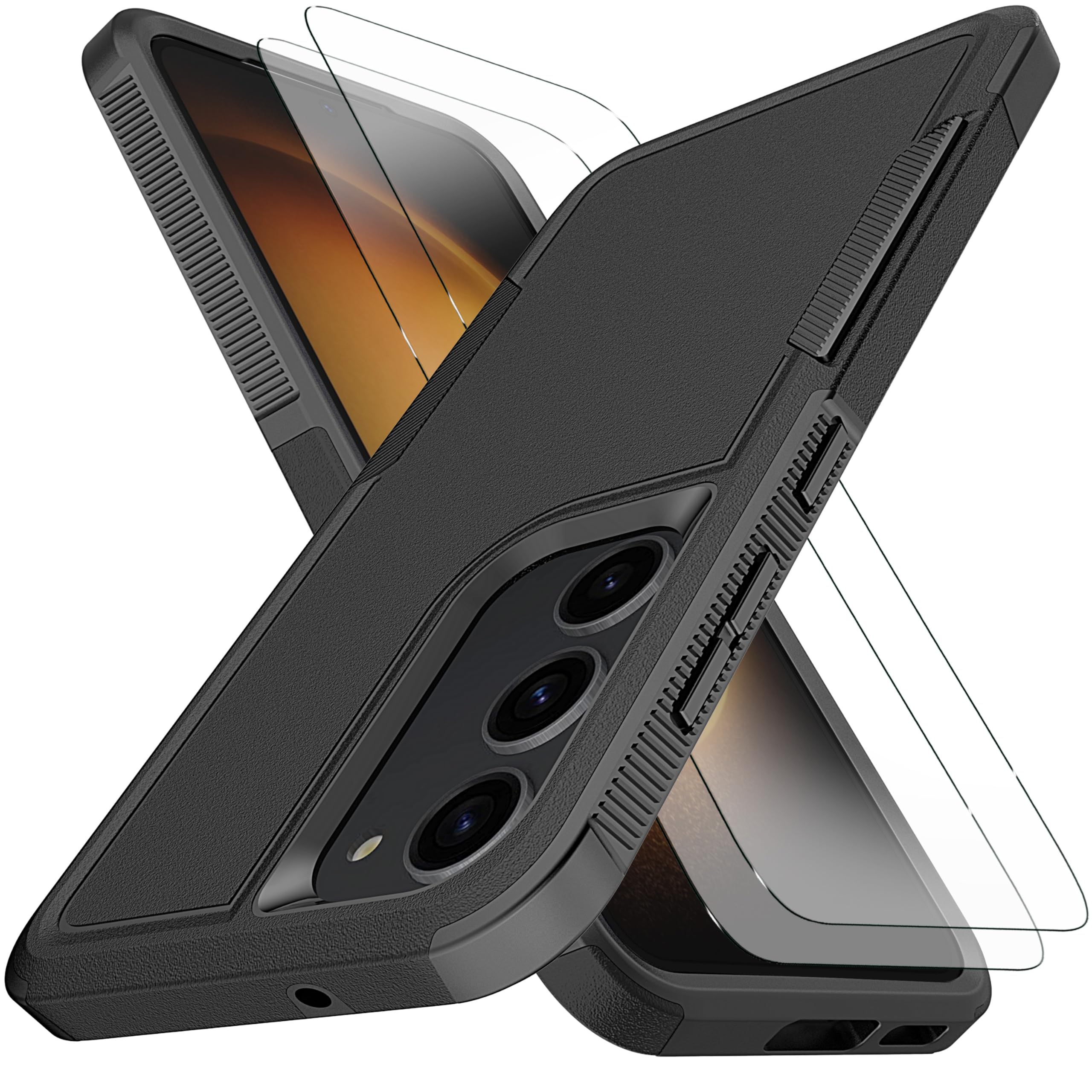 YmhxcY for Galaxy S23 Plus Case(NOT for S23/S23 Ultra), [10 FT Drop Protection] [Non-Slip] [2 pcs TPE Screen Protector] Heavy Duty Full-Body