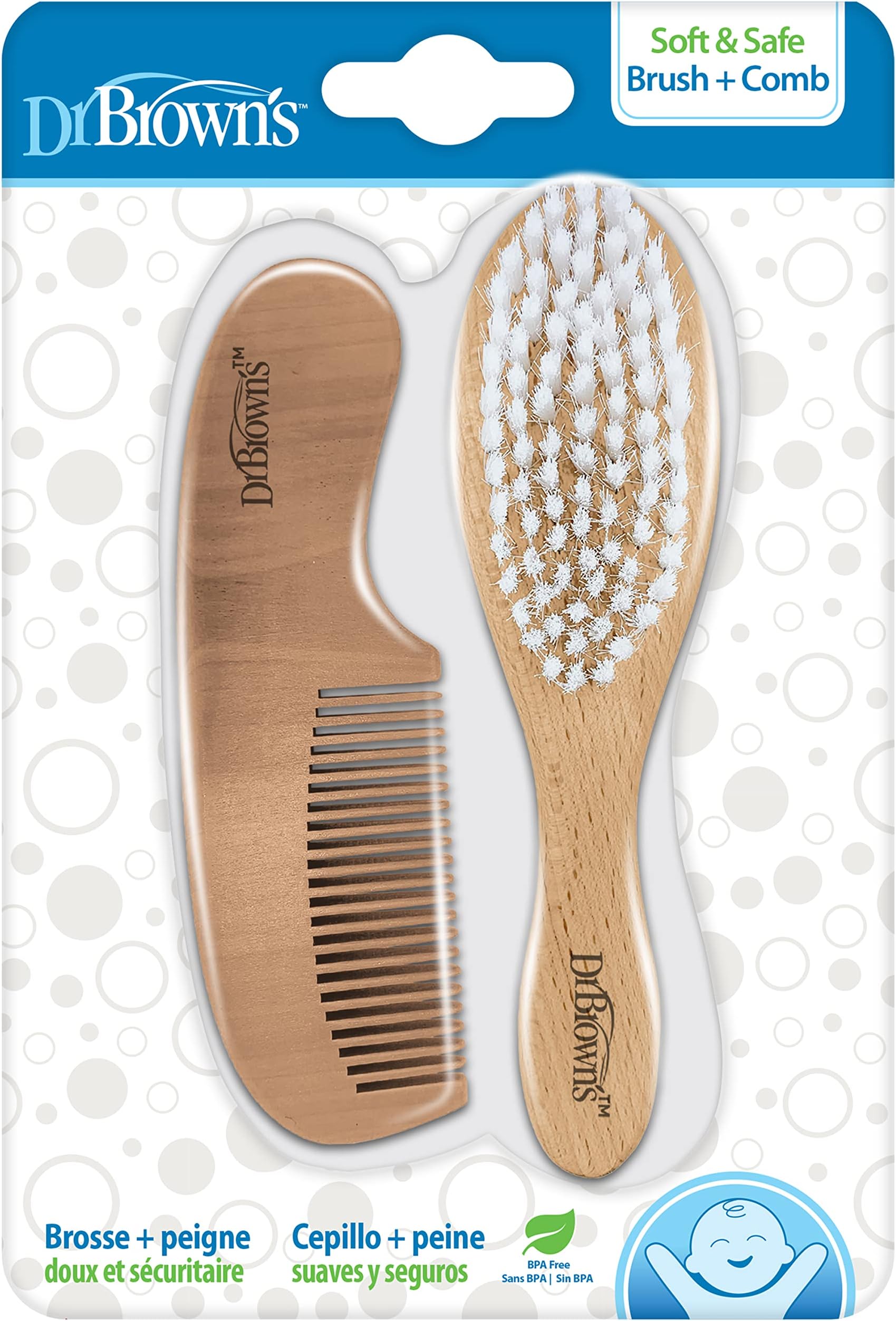Soft and Safe Baby Brush + Comb