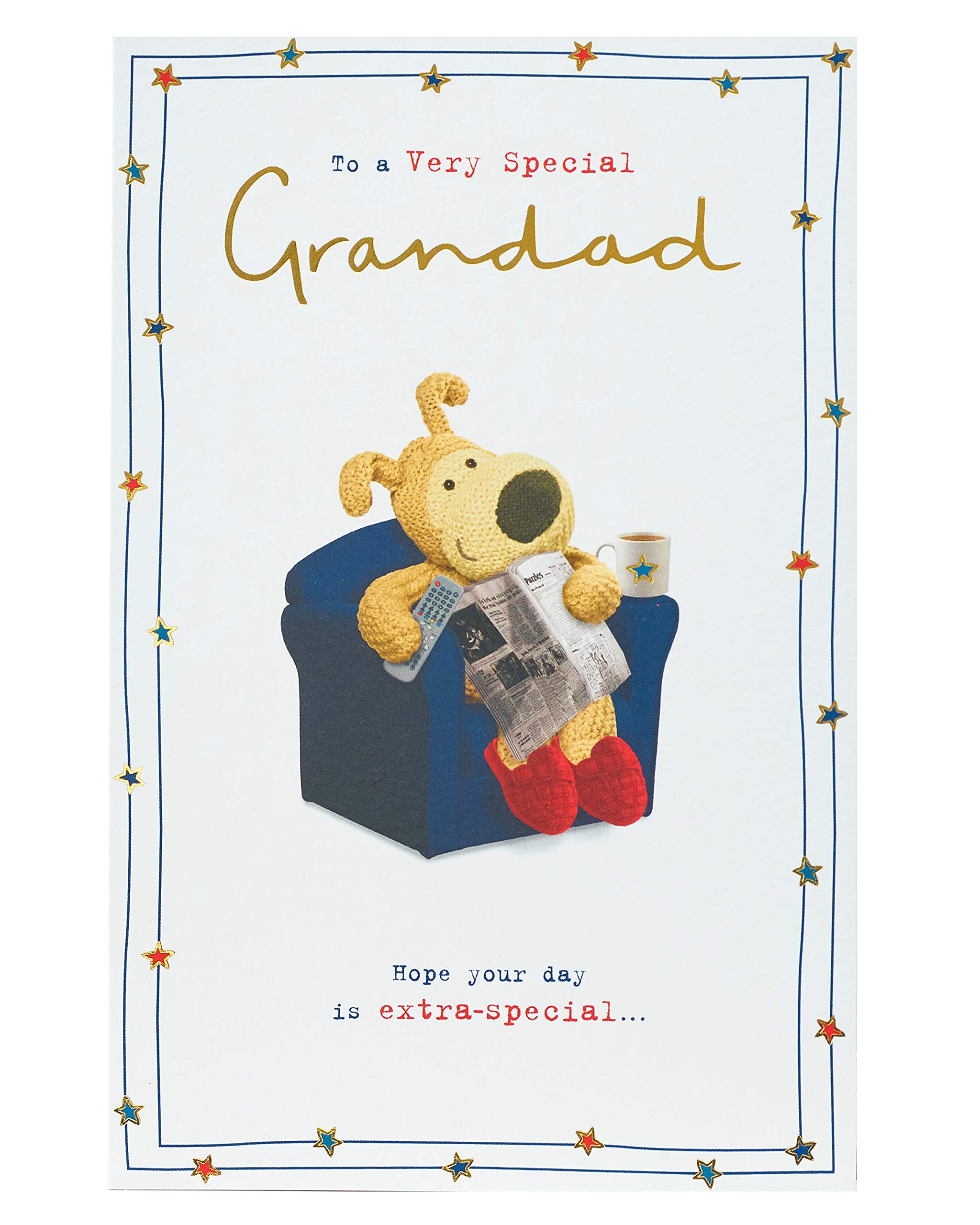 Boofle Father's Day Card For Grandad With Envelope - Cute Design