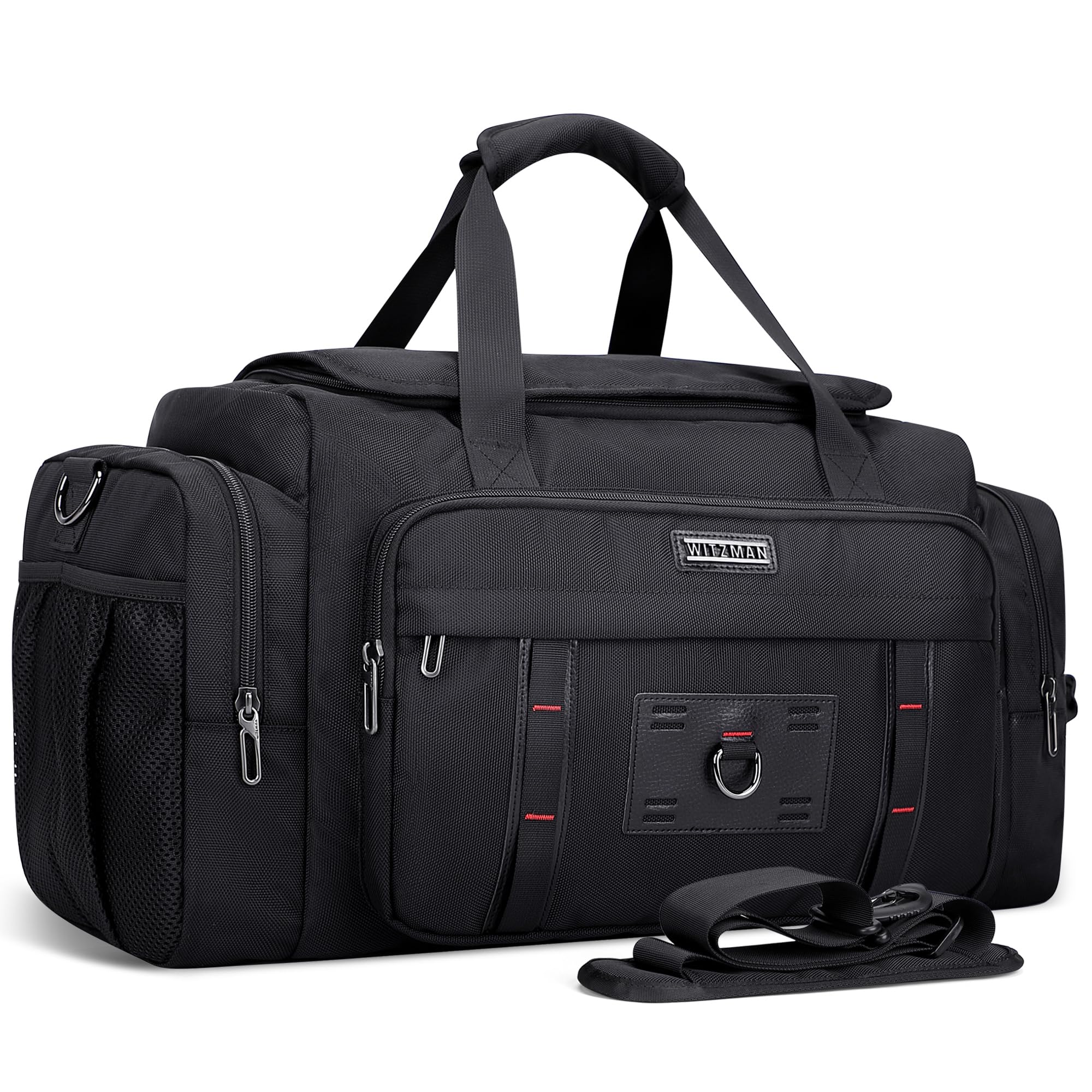 WITZMAN Reisetasche Herren Groß Sporttasche mit Schuhfach Duffle Bag für Travel Gym Trainingstasche Sport Tasche(B719 Schwarz)