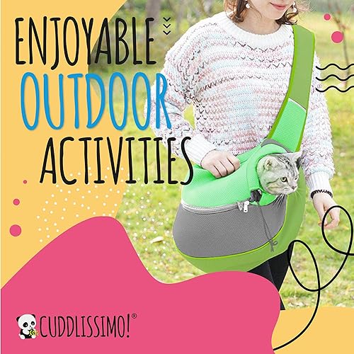 Miniatura 8 de Transportador de eslingas para mascotas, perro pequeño, gato, bolso portamascotas, seguro, reversible, cómodo, lavable a máquina, bolsa ajustable,