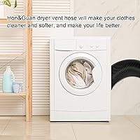 Vista 7 de Hon&Guan Conducto aislado de 3" x 8 pies con lámina de aluminio, manguera flexible de ventilación de secadora para sistemas de ventilación HVAC