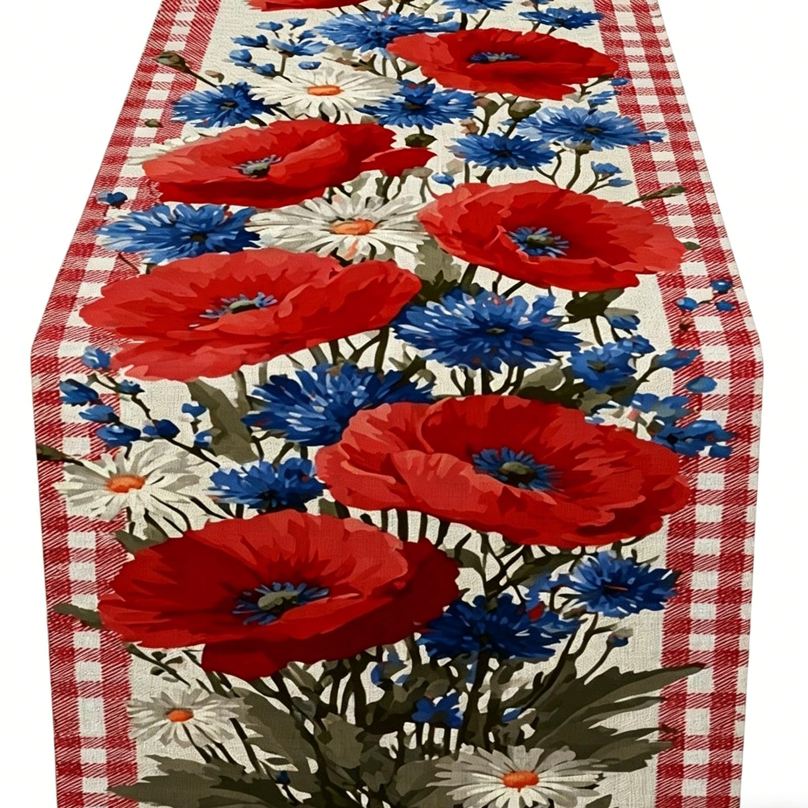 Piceioep Table Runner America Independences Day Patriotic Tablecloth 4Th of July Kitchen Holiday Parties Celebration Decors Holiday Themed Table Runner