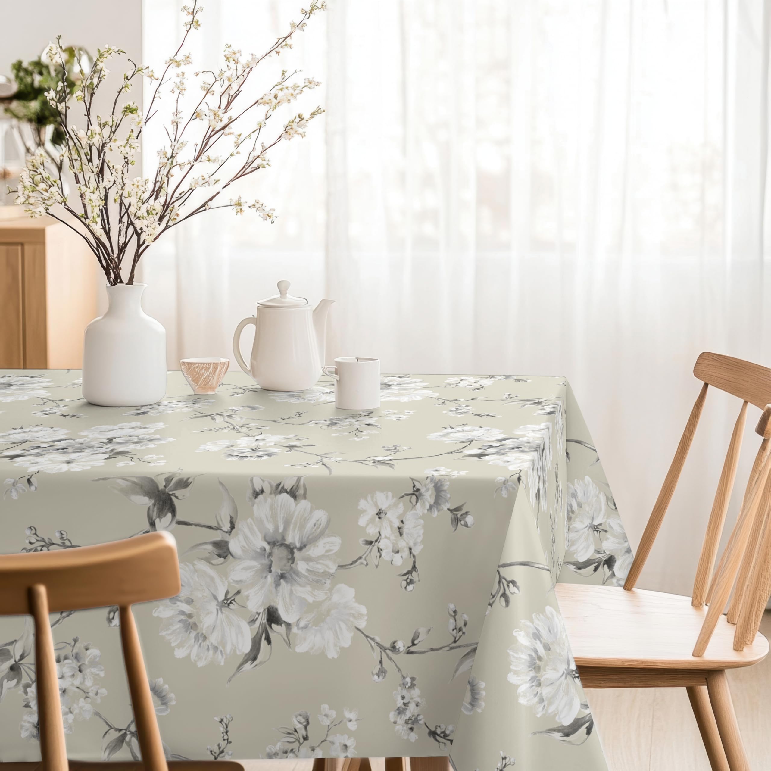 Martina Home Daniela Resin Tablecloth Beige 180 x 140 cm