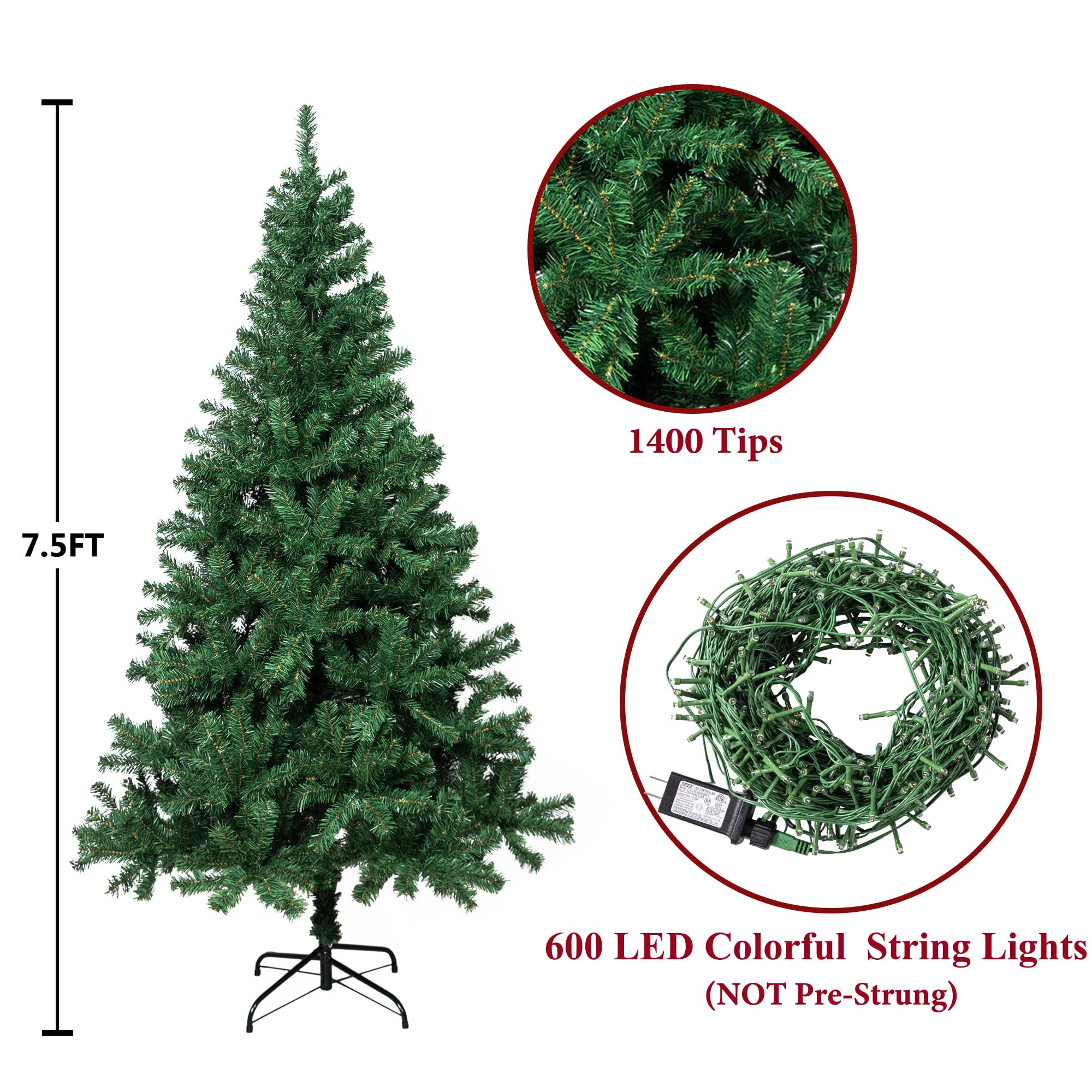 Amazon.com: Sunnyglade 7.5Ft Premium Artificial Christmas Tree
