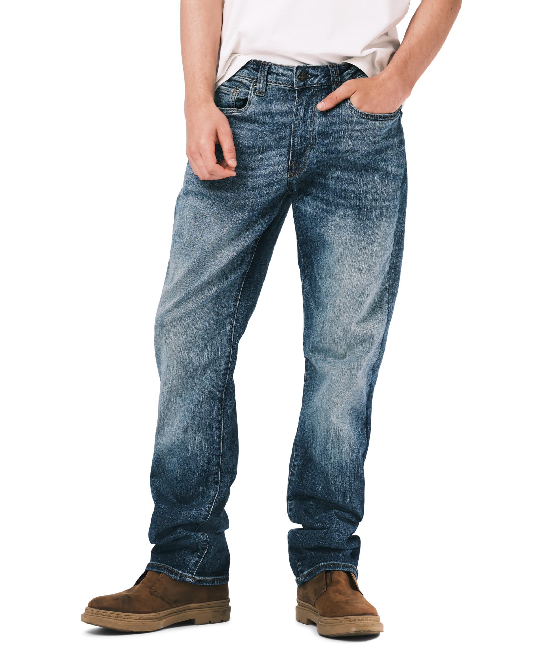 Buffalo David Bitton Mens Relaxed Straight Leg Driven Jean with Stretch Fabric