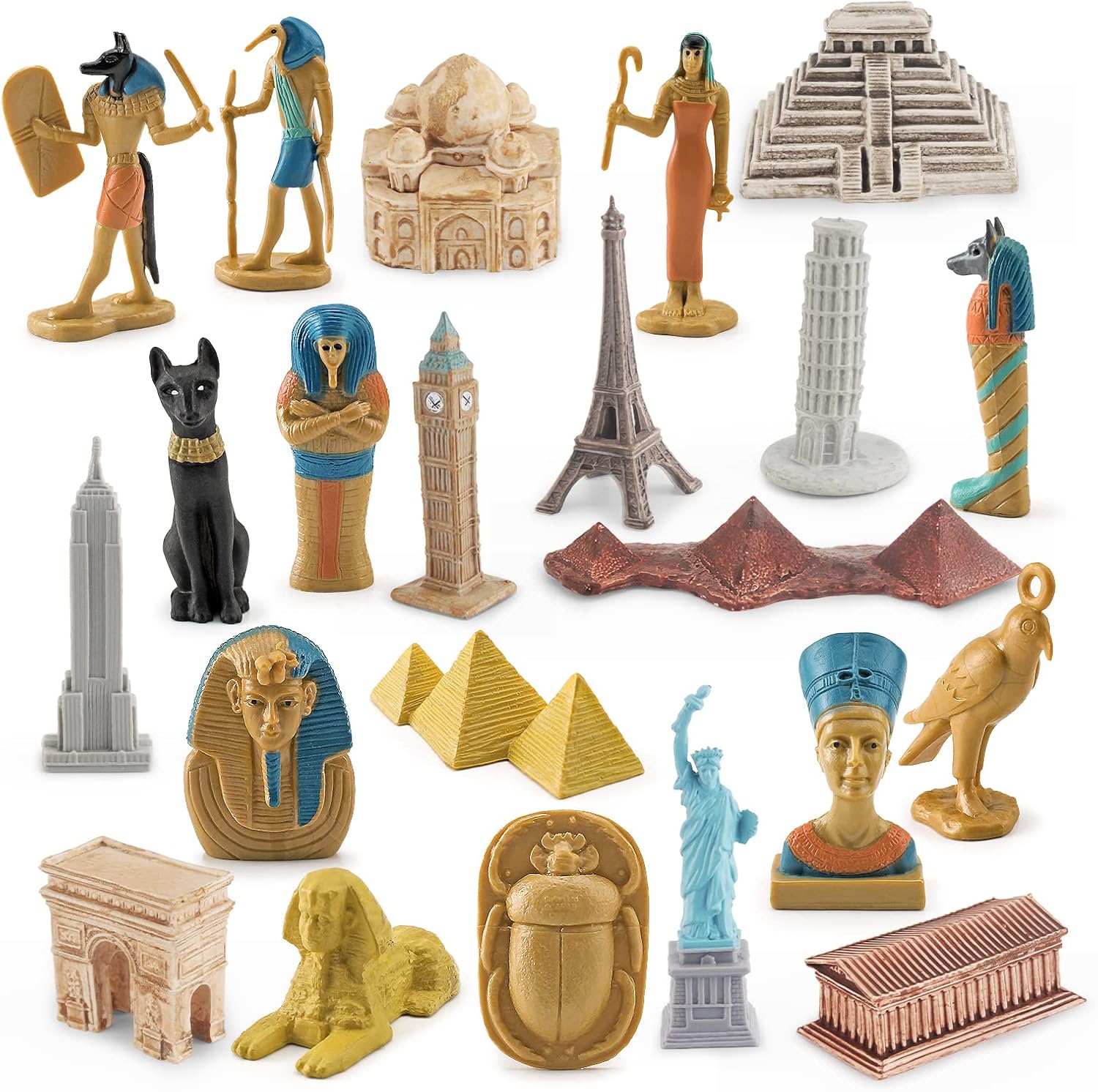 20PCS Ancient Egypt Toys Buildings Around The World