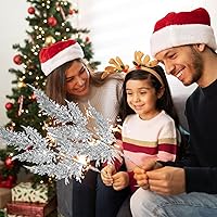 Vista 5 de 60 ramas artificiales de cedro sintético de Navidad, ramas de cedro verde artificiales, ramas de pino artificiales, guirnalda de cedro sintético