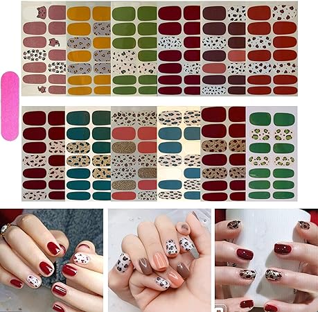 Amazon ネイルシール 12枚セット 貼るだけ ネイルラップヒョウ柄 ネイルステッカー ネイルアクセサリー女性 簡単 レディースプレゼント ギフト可愛い 人気 おしゃれ ネイル パーツ Nail Angel シール ステッカー 通販
