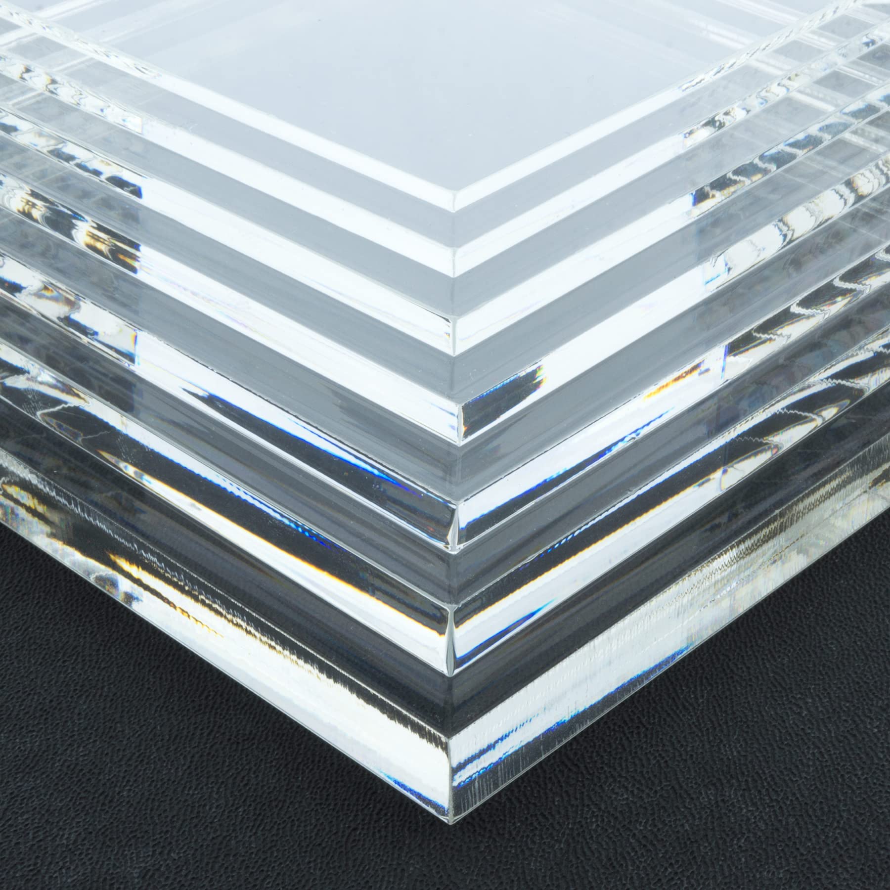 PMMA XT, Cristal acrílico transparente (1 mm, grosor/grosor), varios tamaños (300 mm x 300 mm x 1 mm)