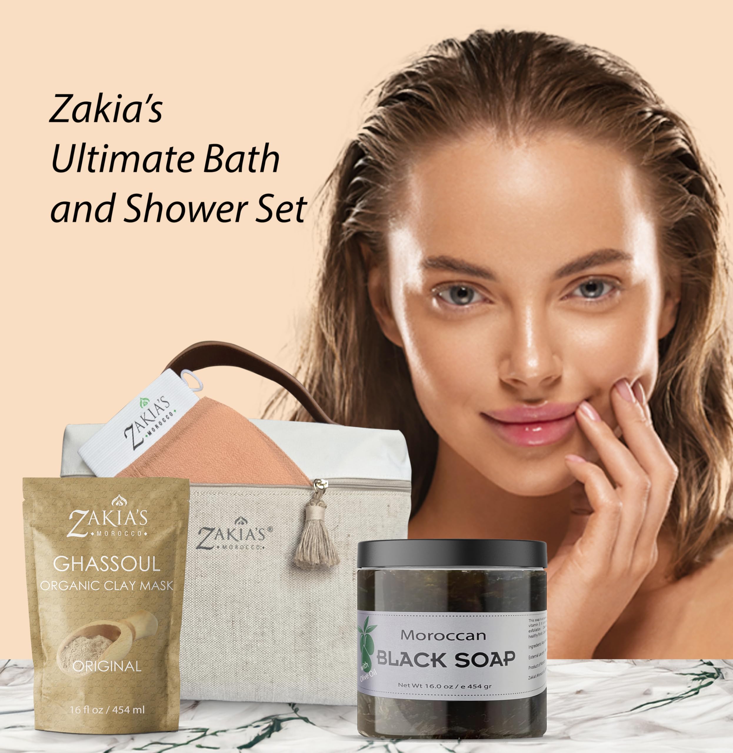 Amazon.com : Zakia's Ultimate Moroccan Bath & Shower Set - 100