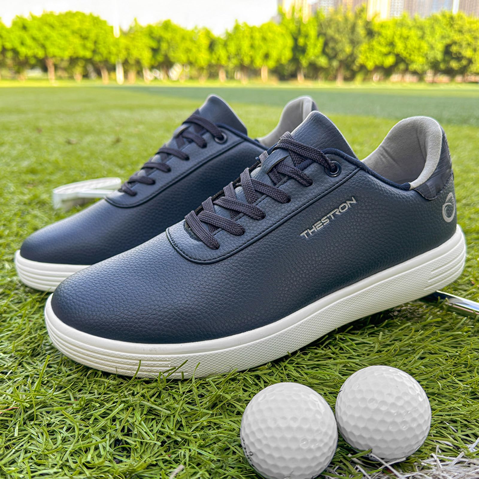 Zapatos De Golf para Hombre Sin Clavos Impermeables Zapato Entrenamiento De Golf Informales Transpirables Clásicas