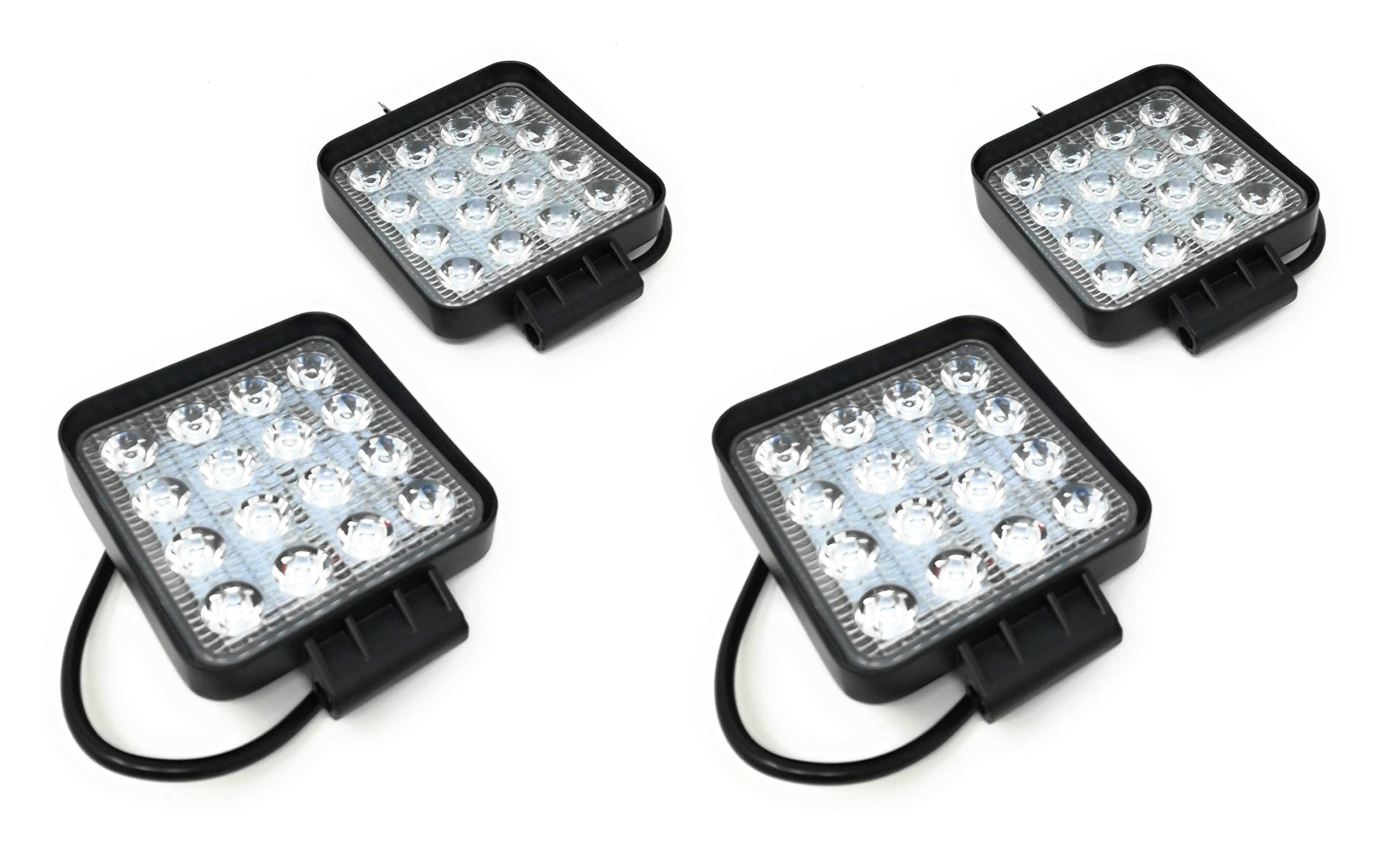 TEMPO DI SALDI 4 Fari 48W Quadrato Faretto Led Da Lavoro 16 Led Da 3W Di Profondità Auto Barca