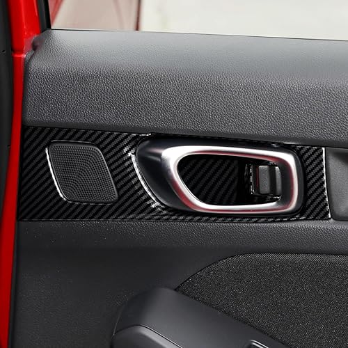 Miniatura 58 de Car Central Armrest Box Cover Decals for 2022 2023 2024 2025 Honda Civic 11th Gen Accessories ABS Carbon Fiber Interior Stickers