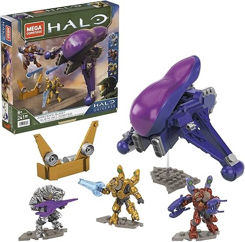 MEGA Mattel Halo Arbiter's Quest Banshee Vehículo Halo Infinite Construction Set, juguetes de construcción para niños