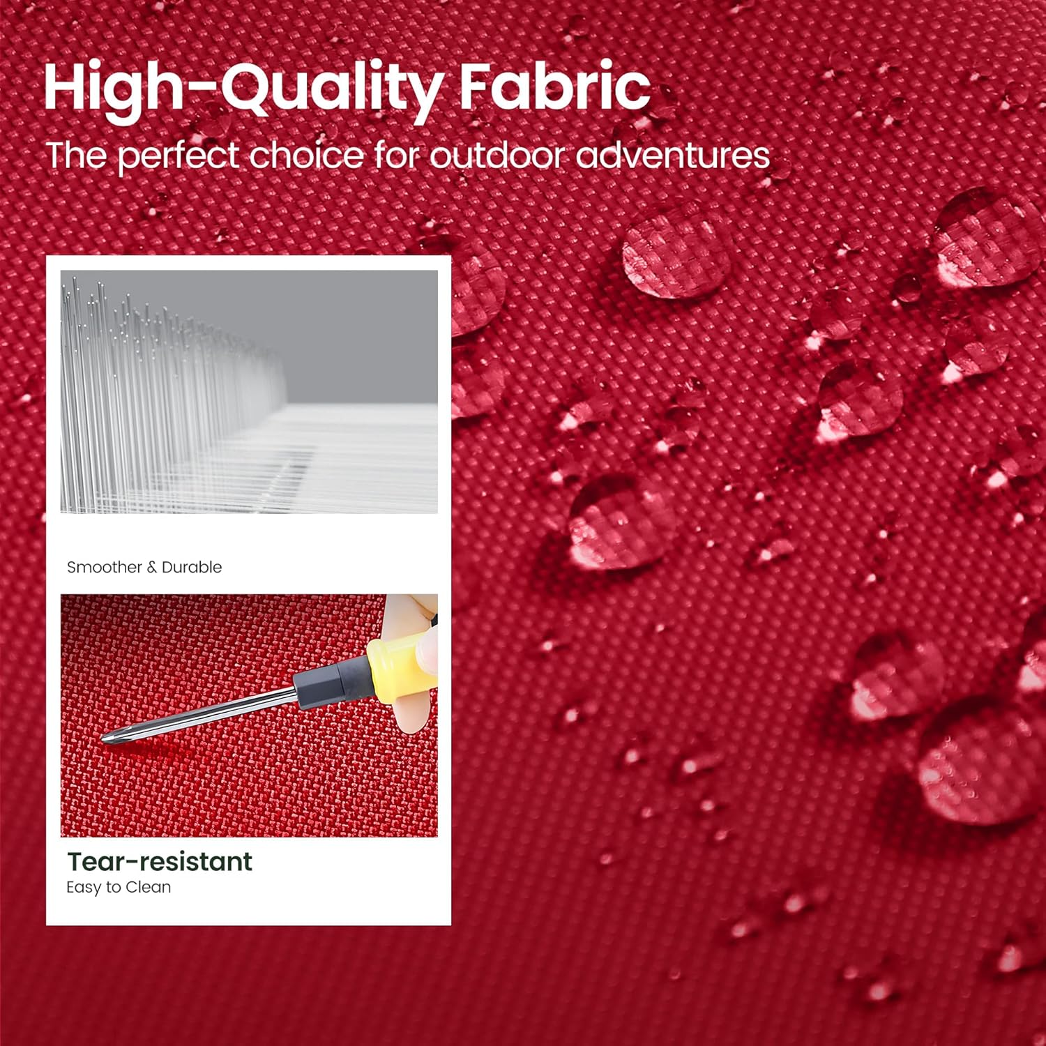 HIGH POINT SPORTS Camping Chairs with Shade Canopy for Adults, Foldable Portable Canopy Chair, Folding Lawn Outdoor Chair with Canopy for Beach, Camping, Support 350 LBS, Red