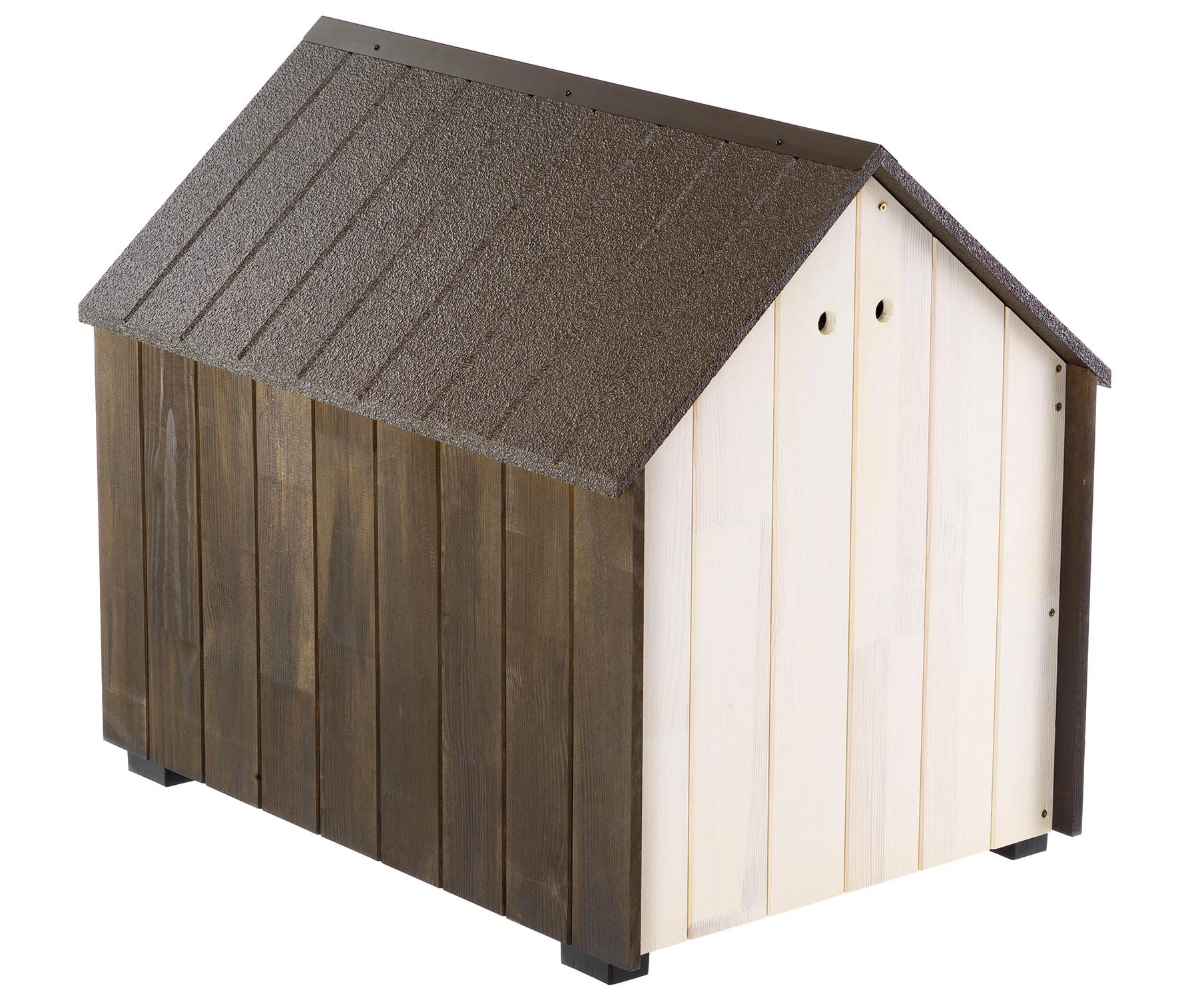 Ferplast Koya Large Caseta para Perrosen Madera Fsc con Pintura No Tóxica, Orificios De Ventilación, Patas Aislantes, 63.5 X 91.5 X H 78 Cm