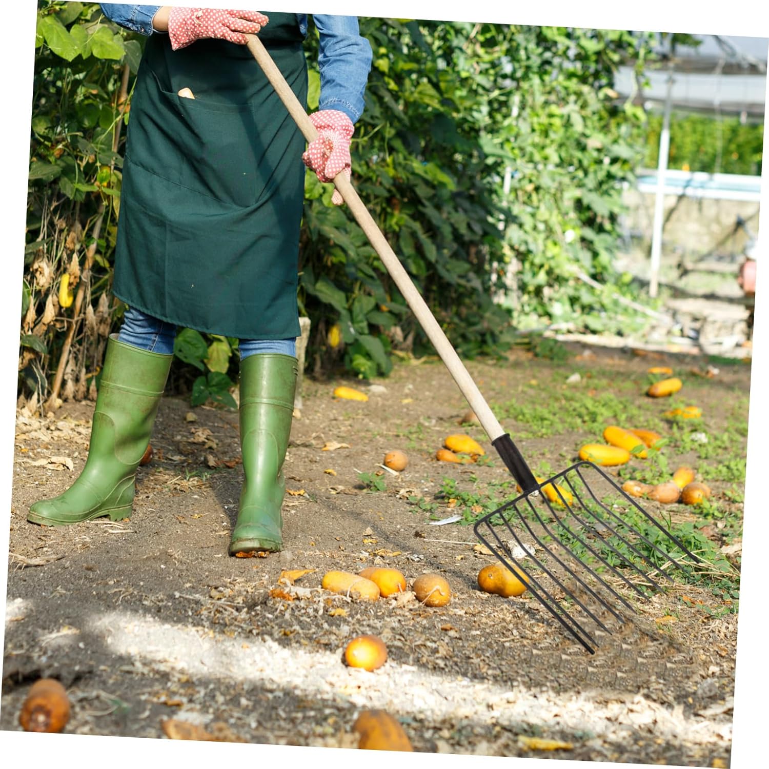 Garden Tool Replacement Head Sturdy Steel Agricultural Fork Easy to Clean and Portable for Weeding Soil Loosening and Lawn Maintenance