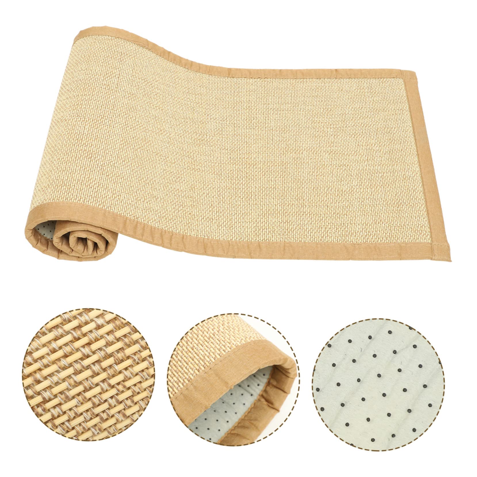 Tapis japonais tissé en bambou – Coussin de sol d'intérieur Coussin de méditation Coussin décoratif pour espaces zen, yoga et séjour tranquille