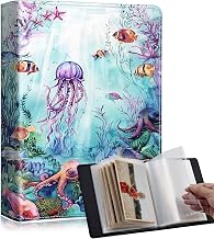 Small Photo Album 4x6 60 Pockets 240 Photos with Strong Elastic Band HD Cover for Baby Photo Albums, Wedding Family Photo Album 4x6, Underwater World