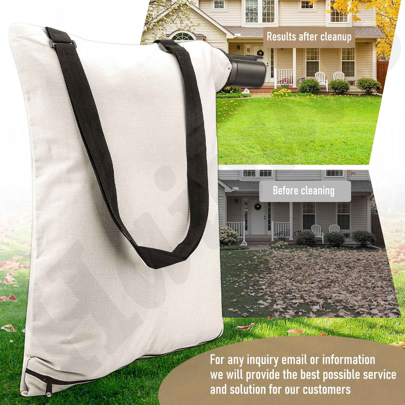 Xinghai 31101810 - Bolsa de aspiradora para aspiradora, compatible con los modelos Greenworks 24022, 24072, bolsa de tela blanca con cremallera, reemplaza 31103148