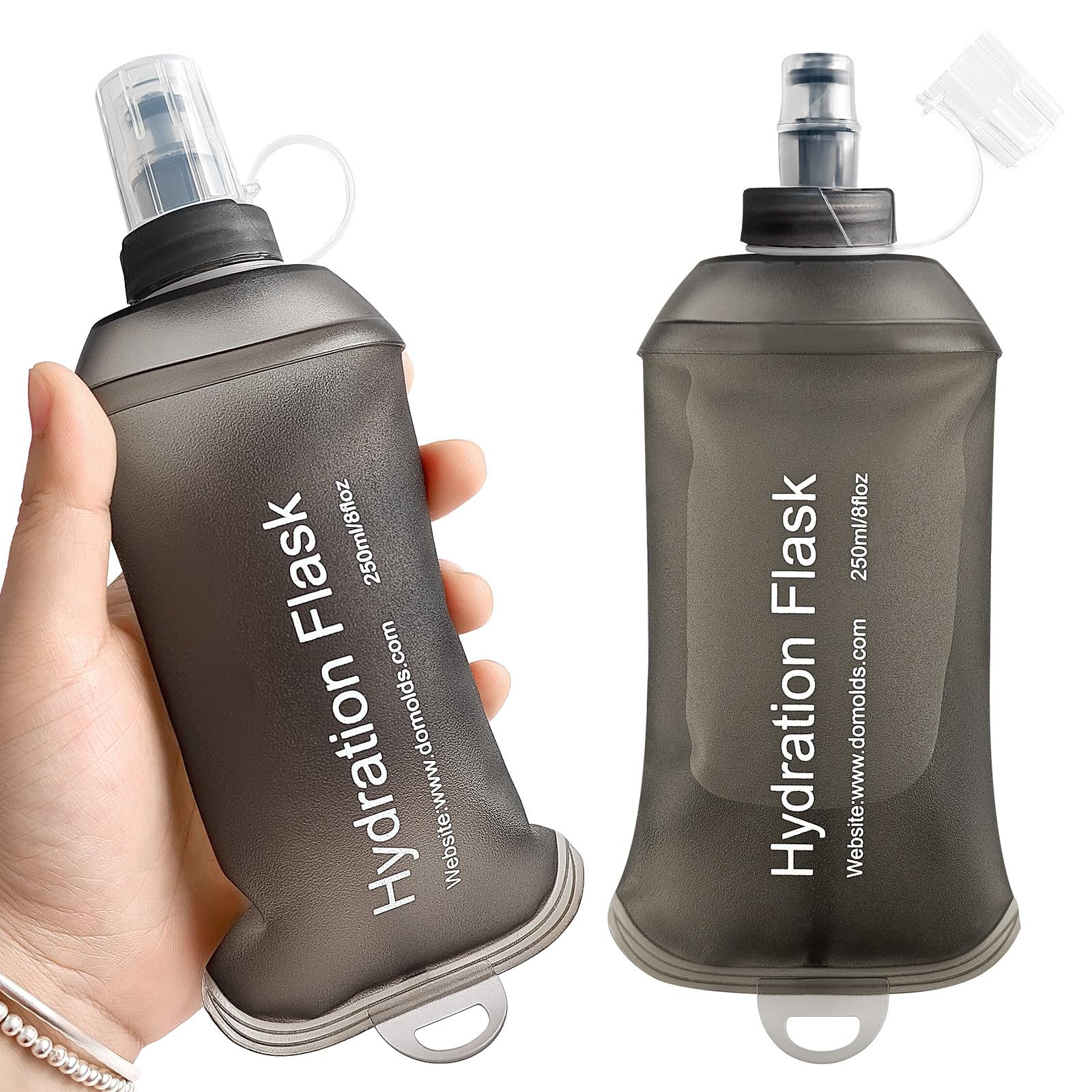 Gourde souple de running 250ml compacte pour éviter les ballottements