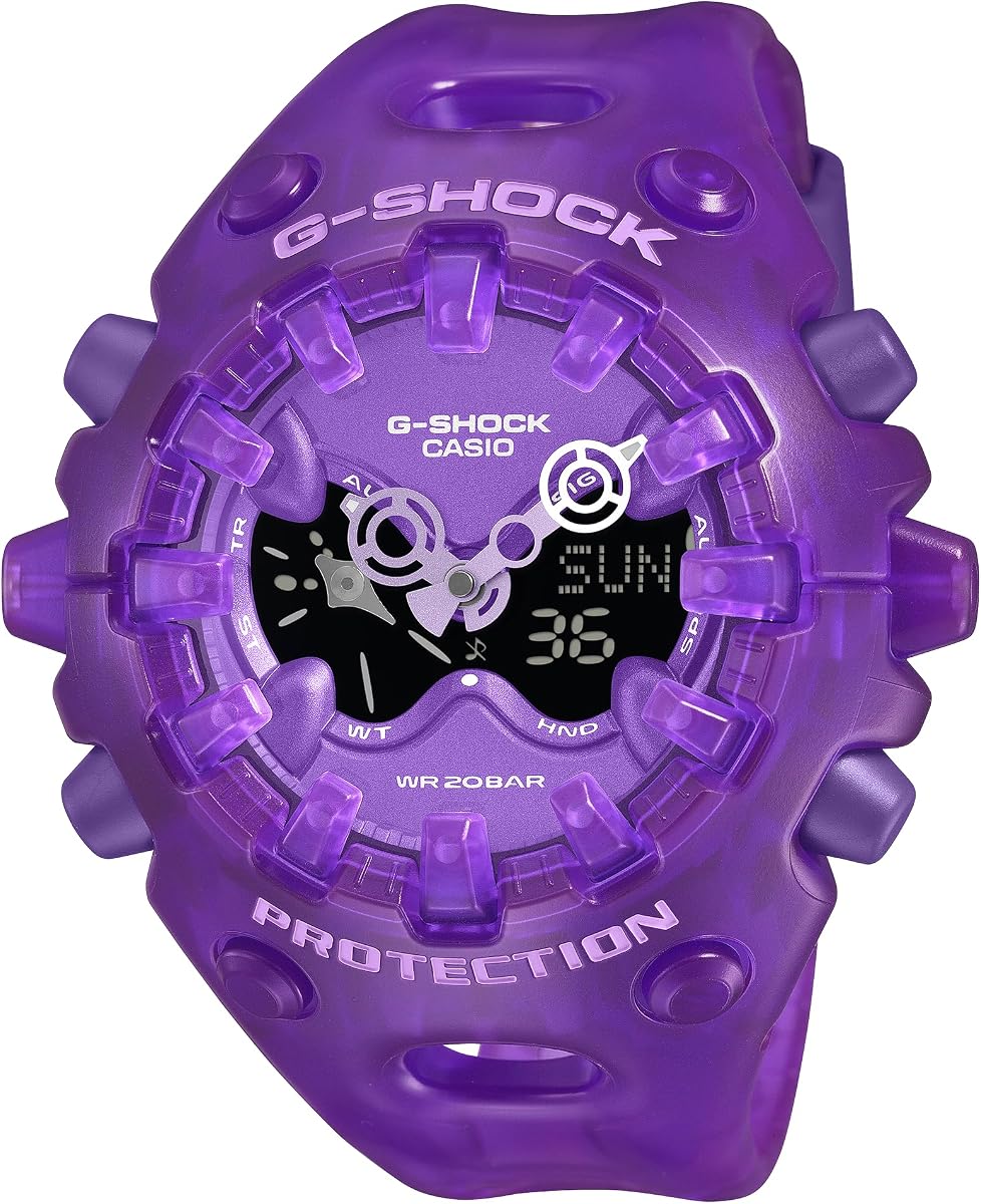 Reloj analógico-digital translúcido Casio G-Shock de gran tamaño púrpura GAV01SKE-6A