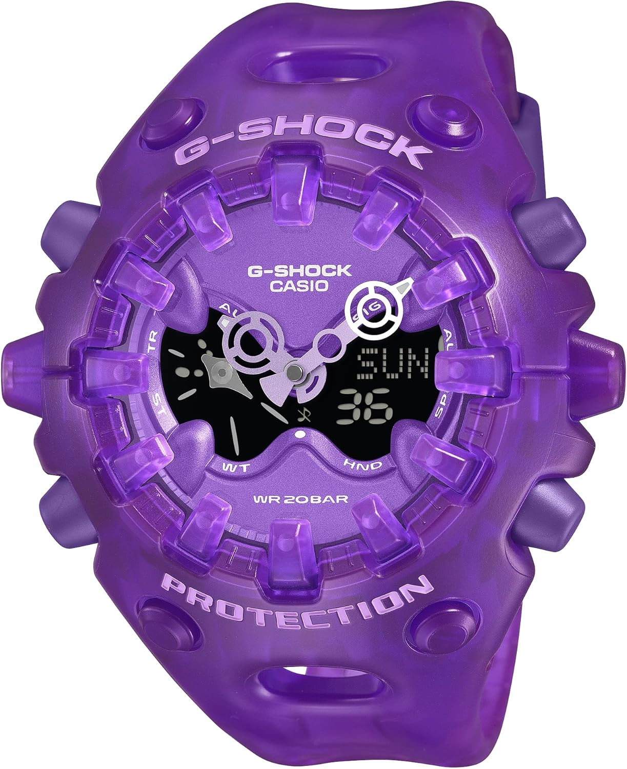 Casio G-Shock Oversized Purple Translucent Analog-Digital Watch GAV01SKE-6A