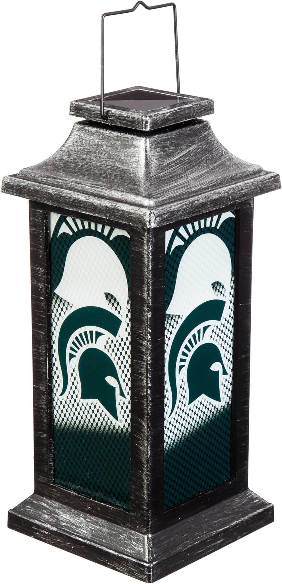 NCAA Michigan State University Solar Powered Lantern | Rechargeable LED Light | Indoor/Outdoor Safe Hanging Lantern | Decorative Table Light for Garage, Garden, Patio