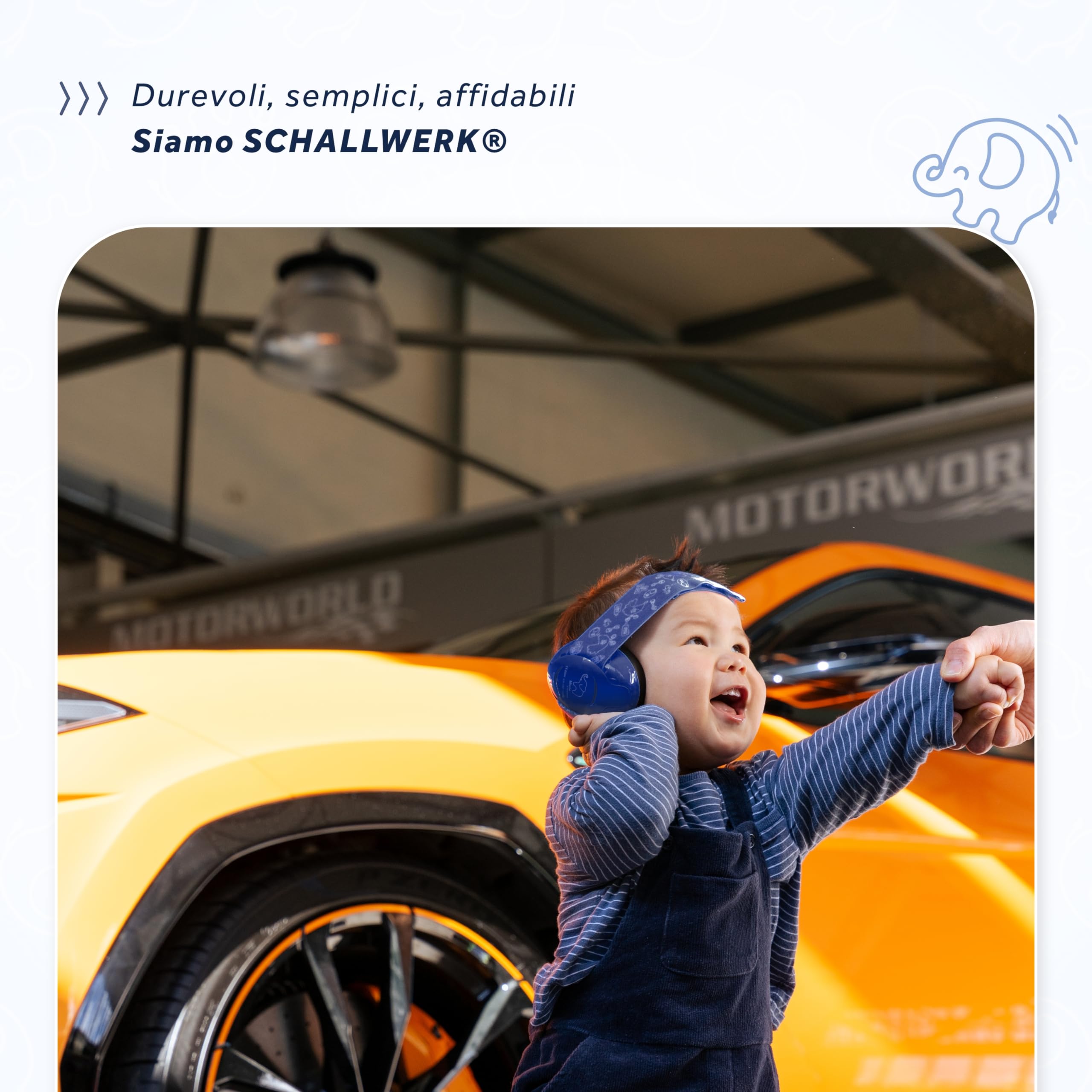 Schallwerk ® Mini+ Cuffie Antirumore Bambini - Protezione dell'udito per Bambini e Neonati - Cuffie Neonato Antirumore, Neonato, Bambino, Aereo, Rumore