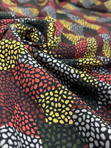 Miniatura 5 de Minerva Exclusiva tela de viscosa de mosaico abigarrado para otoño, por metro