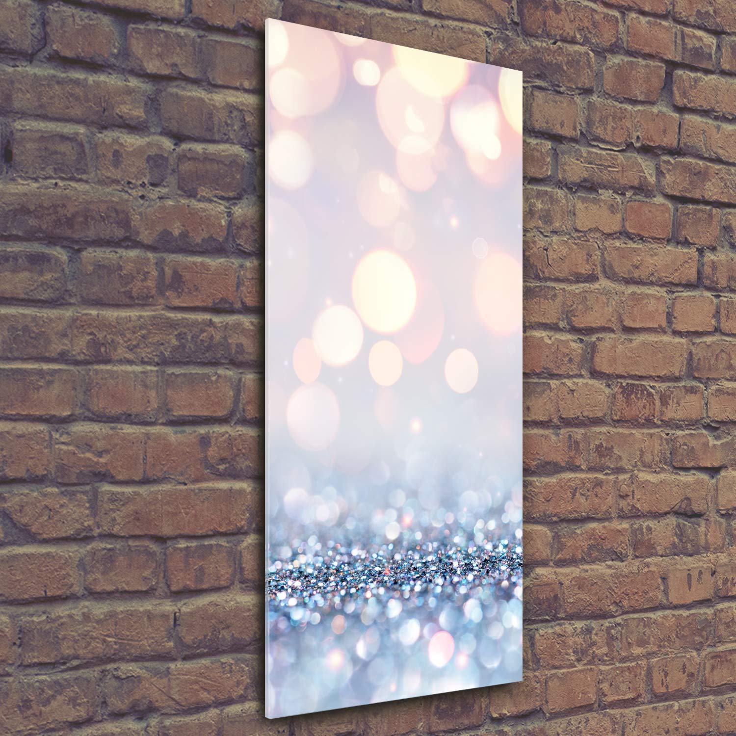 Tulup Acrylglas - 50x125cm - Bild Acrylglas Deko Wandbild Kunststoff/Acrylglas Bild - Dekorative Wand Küche & Wohnzimmer - Glänzender Hintergrund - Silber
