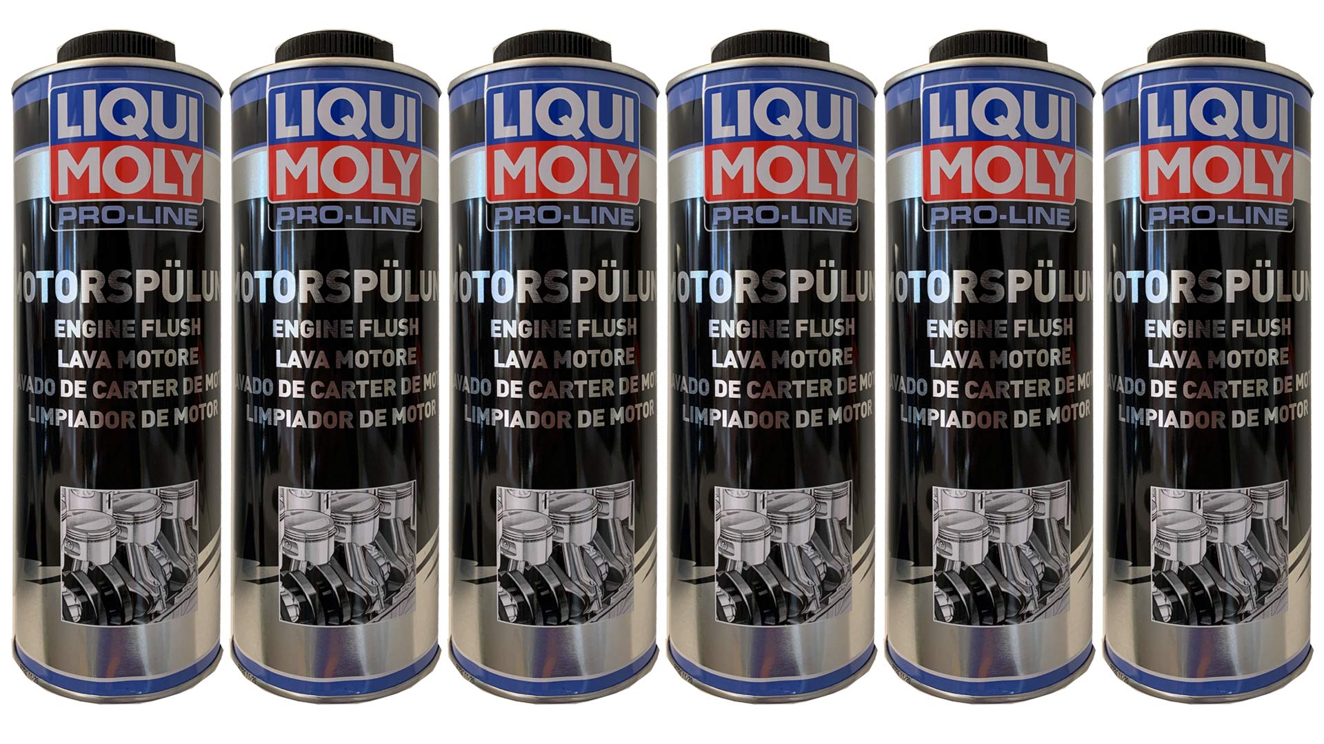 6 x Liqui Moly 2425 Pro Line Motor Acondicionador Motor limpiador aceite adicional 1L