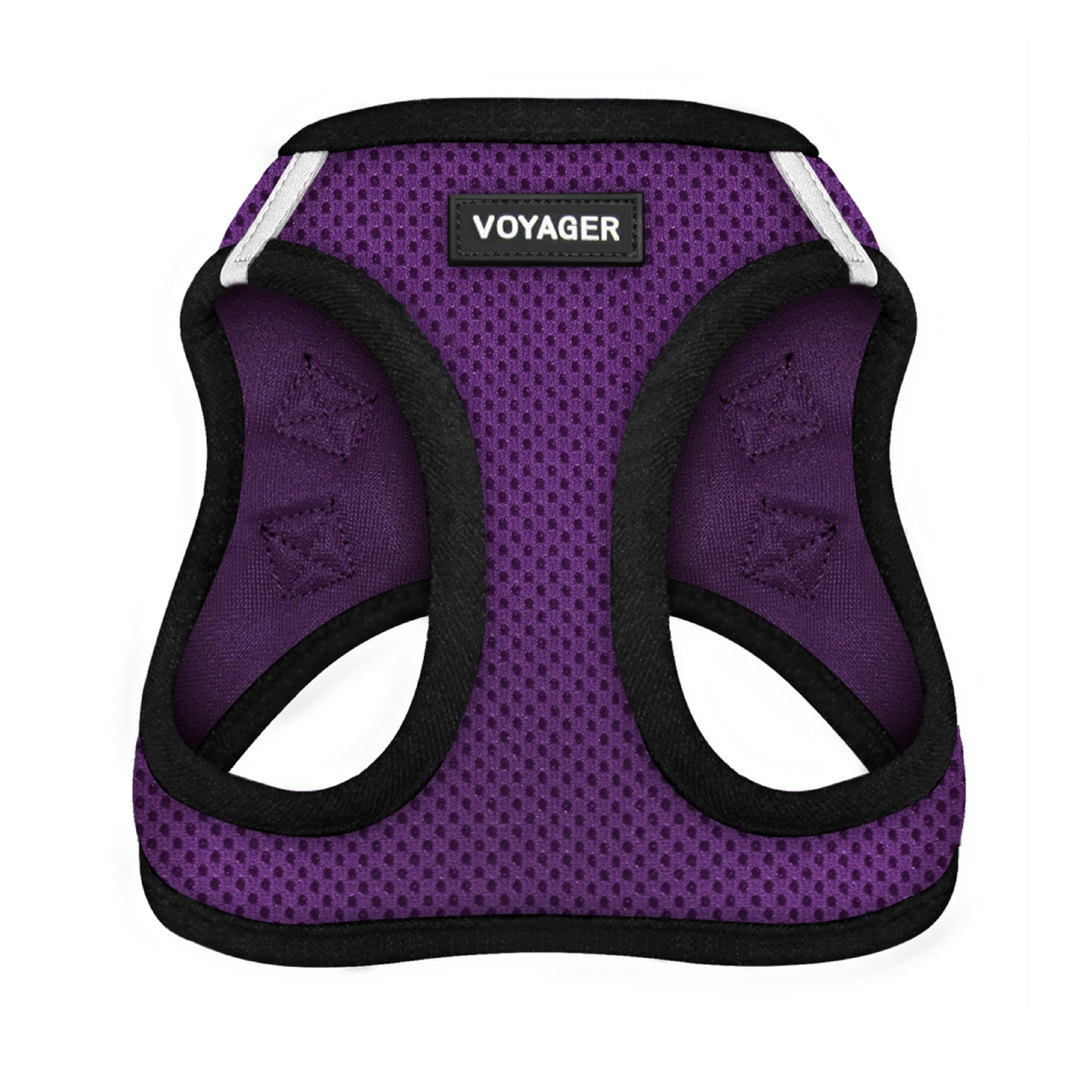 Voyager Step-in Air Dog Vest Harness - Purple/Black Trim, Small | 14.5-16" in Chest, Reflective Bands, All Weather Breathable Air Mesh, Cats Compatible, Lightweight, Fast Drying Harness (Purple/Black Trim) S (Chest: 14.5 - 16")