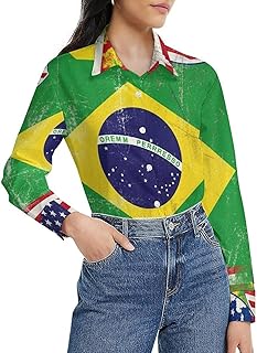 Women's Long Sleeve Blouse Dress Shirt Casual Lightweight Button Down