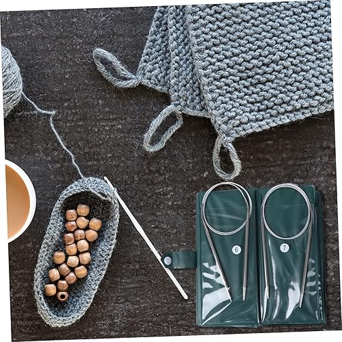 Miniatura 8 de Housoutil 11 Uds. Suministros de tejer, alfombras redondas trenzadas, alfombras circulares, agujas de tejer circulares de 16 pulgadas, agujas de