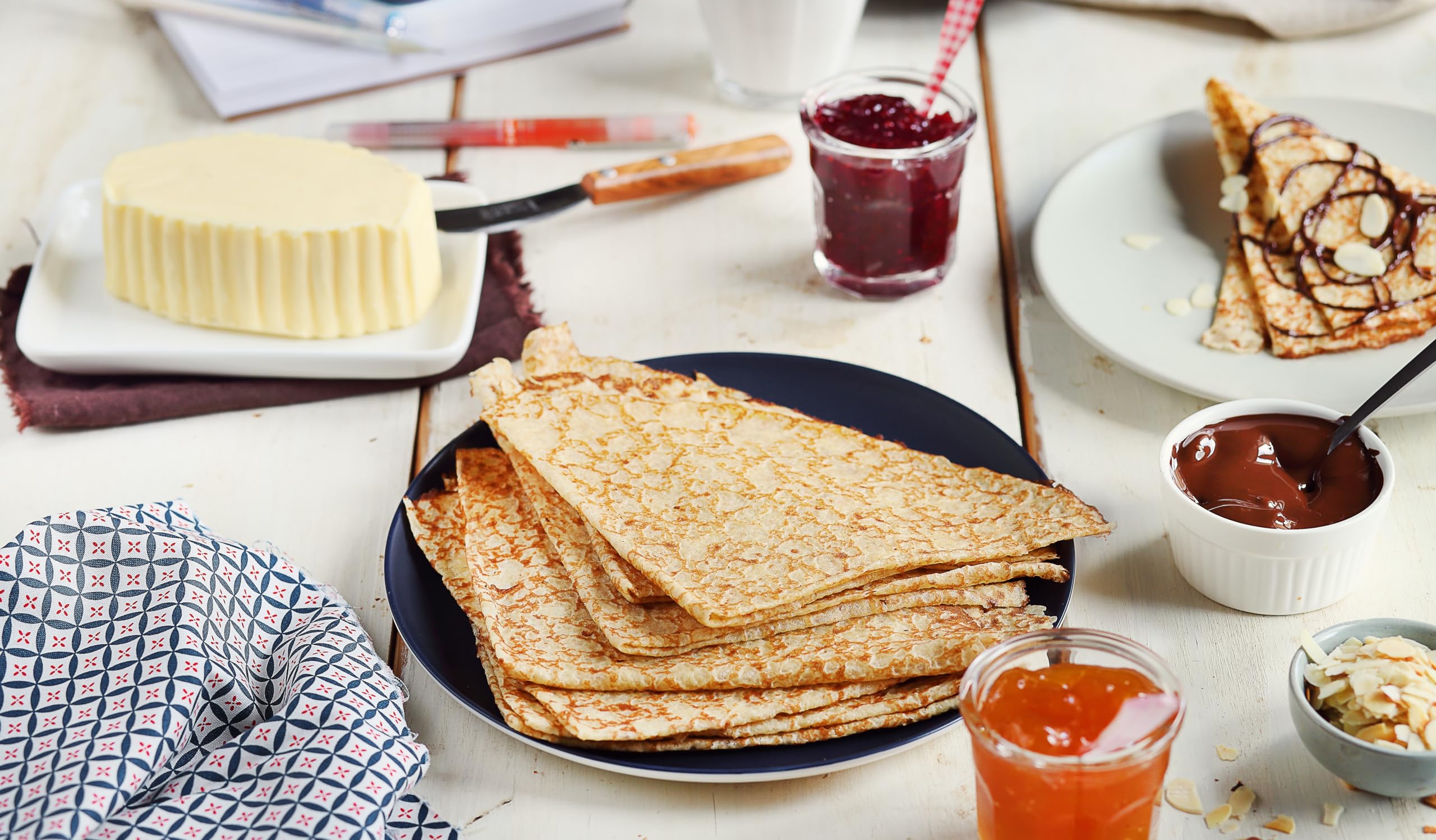 GOUTER BRETON - Lot de 3 SACHETS de Crêpes L'Authentique PAYSAN BRETON *6 (18 crêpes) + 1 POT au Caramel Beurre Salé BRIEUC de 210g