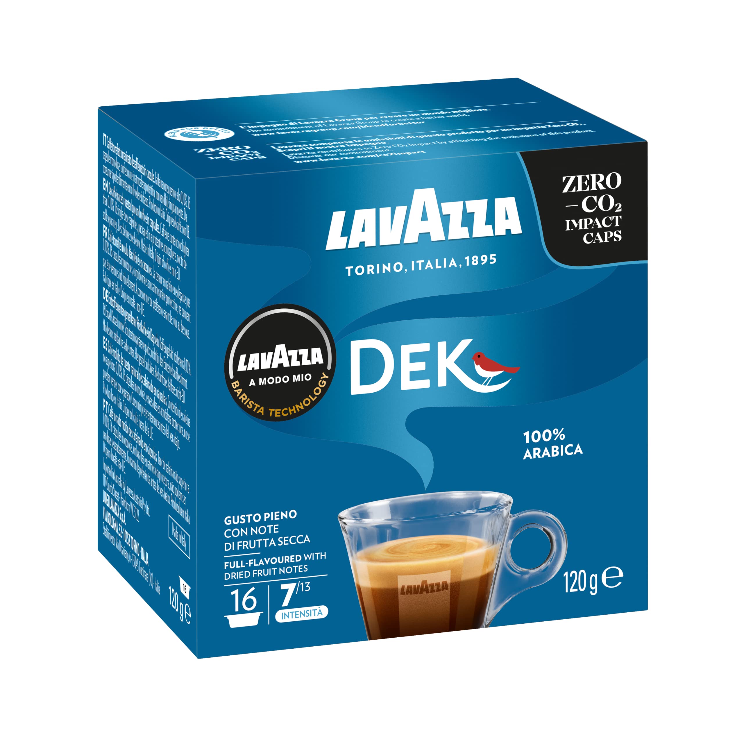 Lavazza, A Modo Mio, 128 Cápsulas de Café Sabores Surtidos, 8 Paquetes de 16 Cápsulas, 2 x Crema y Sabor, 2 x Calidad Roja, 2 x Passionale, 1 x Intenso, 1 x Dek Cremoso, (Cápsulas Lavazza Originales)