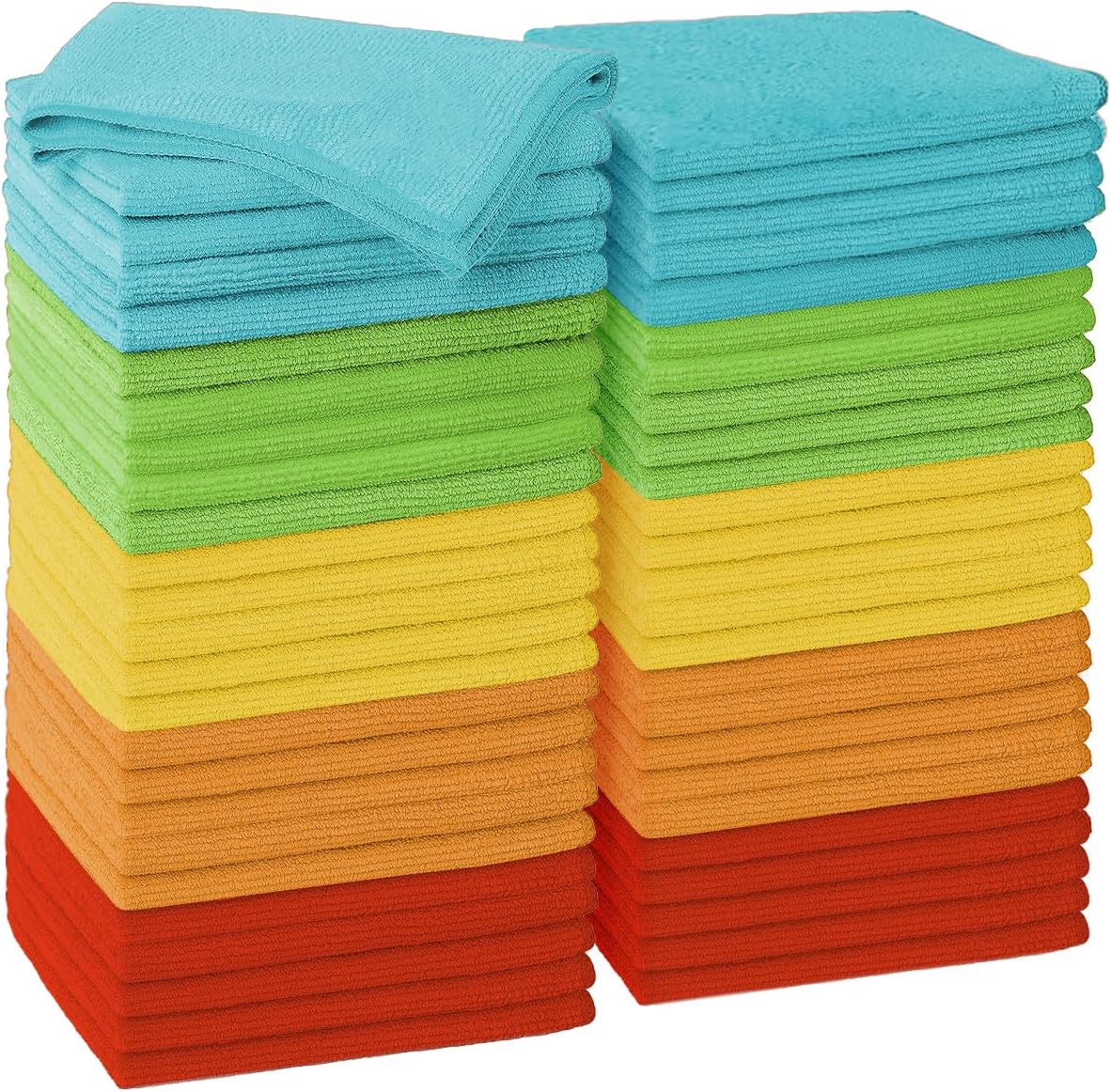 Puomue - Paño de limpieza de microfibra, paquete de 50 trapos de ...