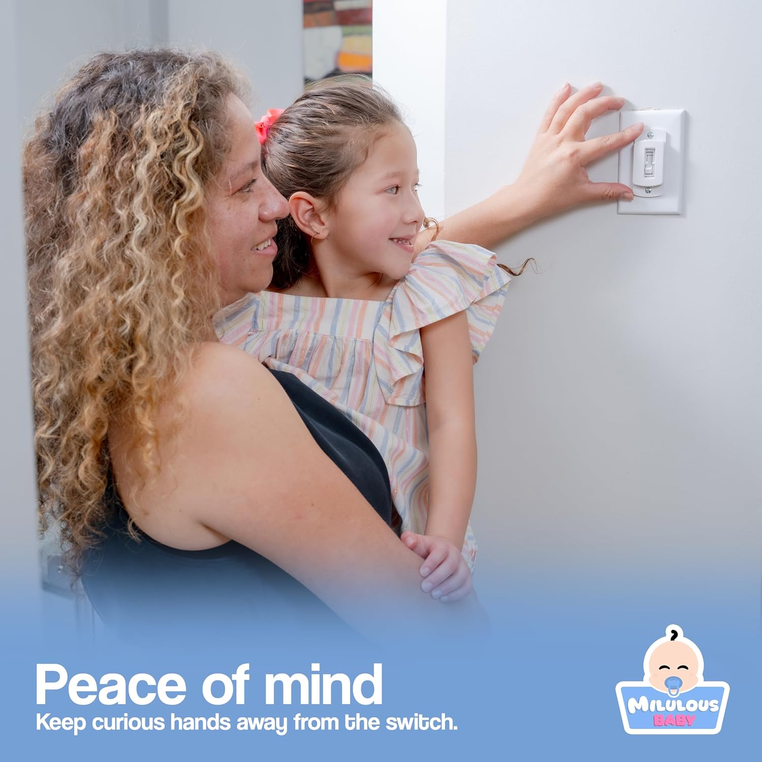 Light Switch Cover Guard (6 Pack, Toggle) – Child Proof Light Switch Lock & Switch Guard – Prevents Kids from Turning Lights On/Off – Easy Install Wall Switch Protector, White